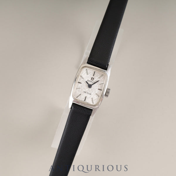 オメガ デ・ヴィル 手巻き SS 革 社外尾錠(SS)シルバー文字盤 オーバーホール済み