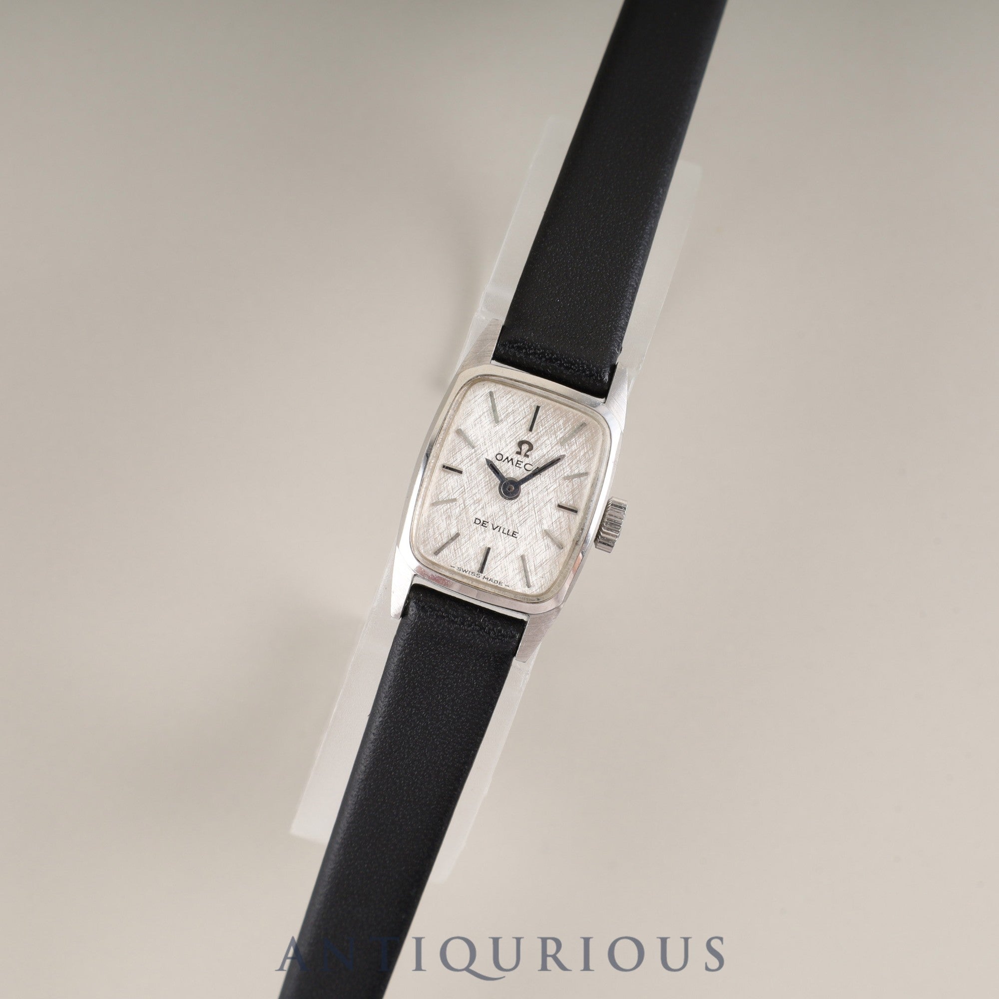 オメガ デ・ヴィル 手巻き SS 革 社外尾錠(SS)シルバー文字盤 オーバーホール済み