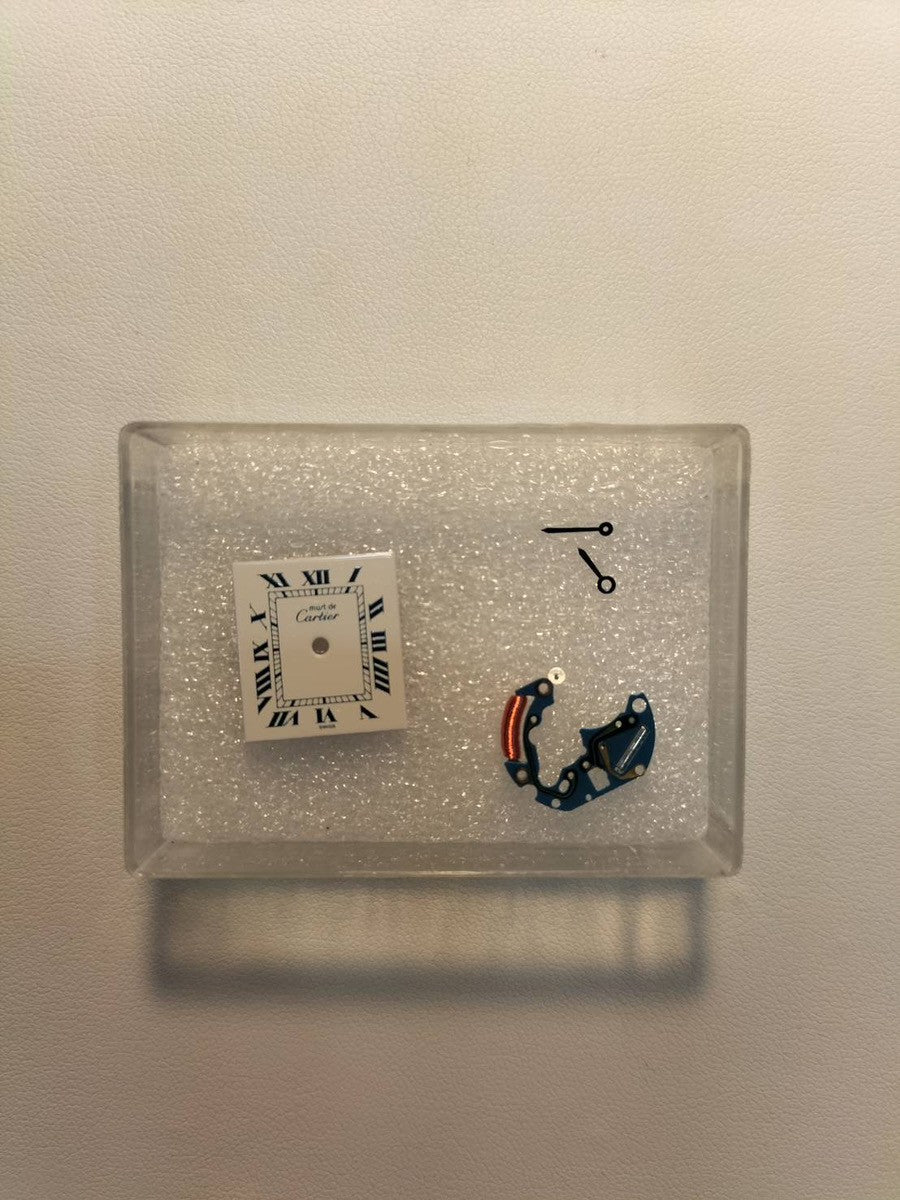 Cartier Must Tank SM 6057002 Quartz Caliber 057 SV925 Leather Strap with Genuine Stainless Steel Buckle, White Roman Dial (SWISS Marking), Overhauled and Finished to Look Like New