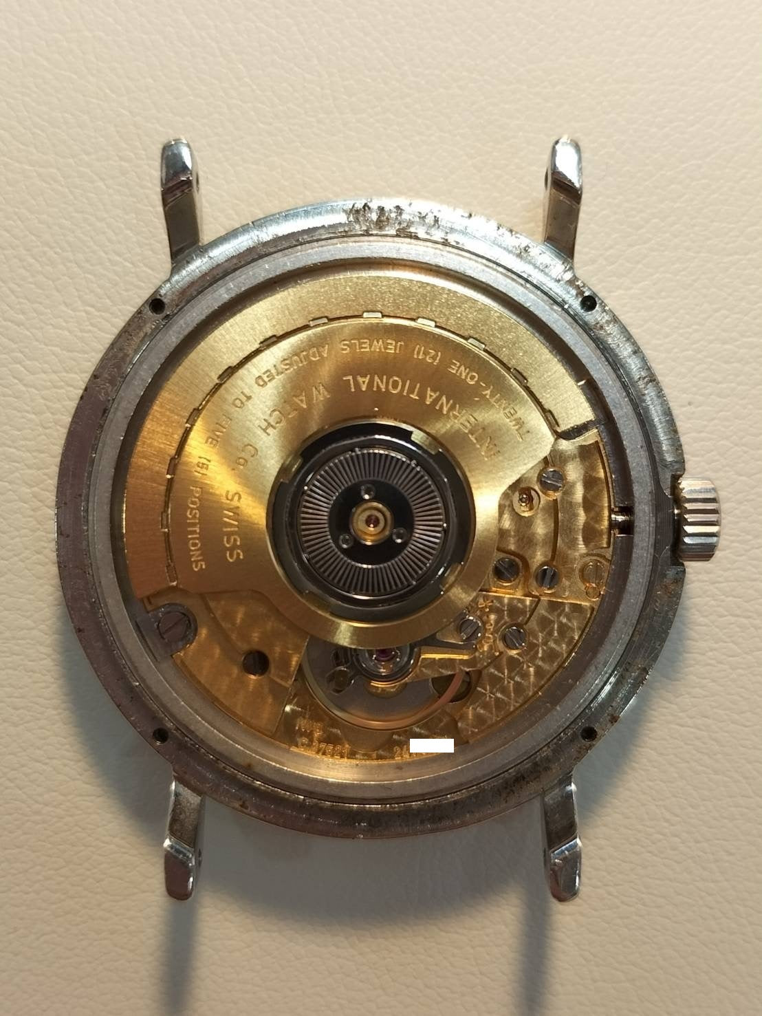 IWC ポートフィノ IW351324 自動巻き Cal.37621 SS 革 純正ピンバックル(SS)ホワイト文字盤 オーバーホール済み アイダブリュシー
