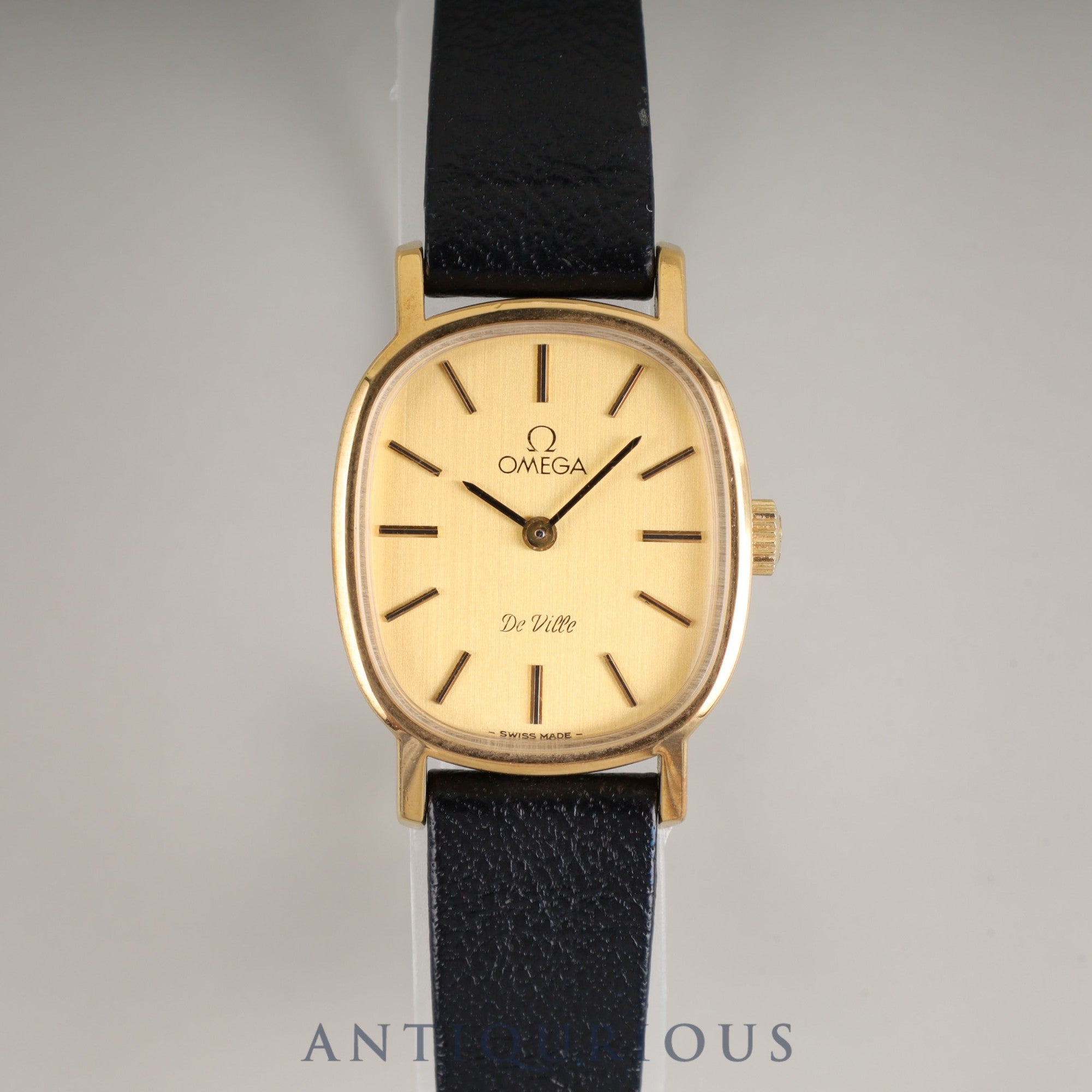 Omega De Ville manual winding Cal. 625 GP genuine leather strap genuine buckle (GP) gold dial overhauled