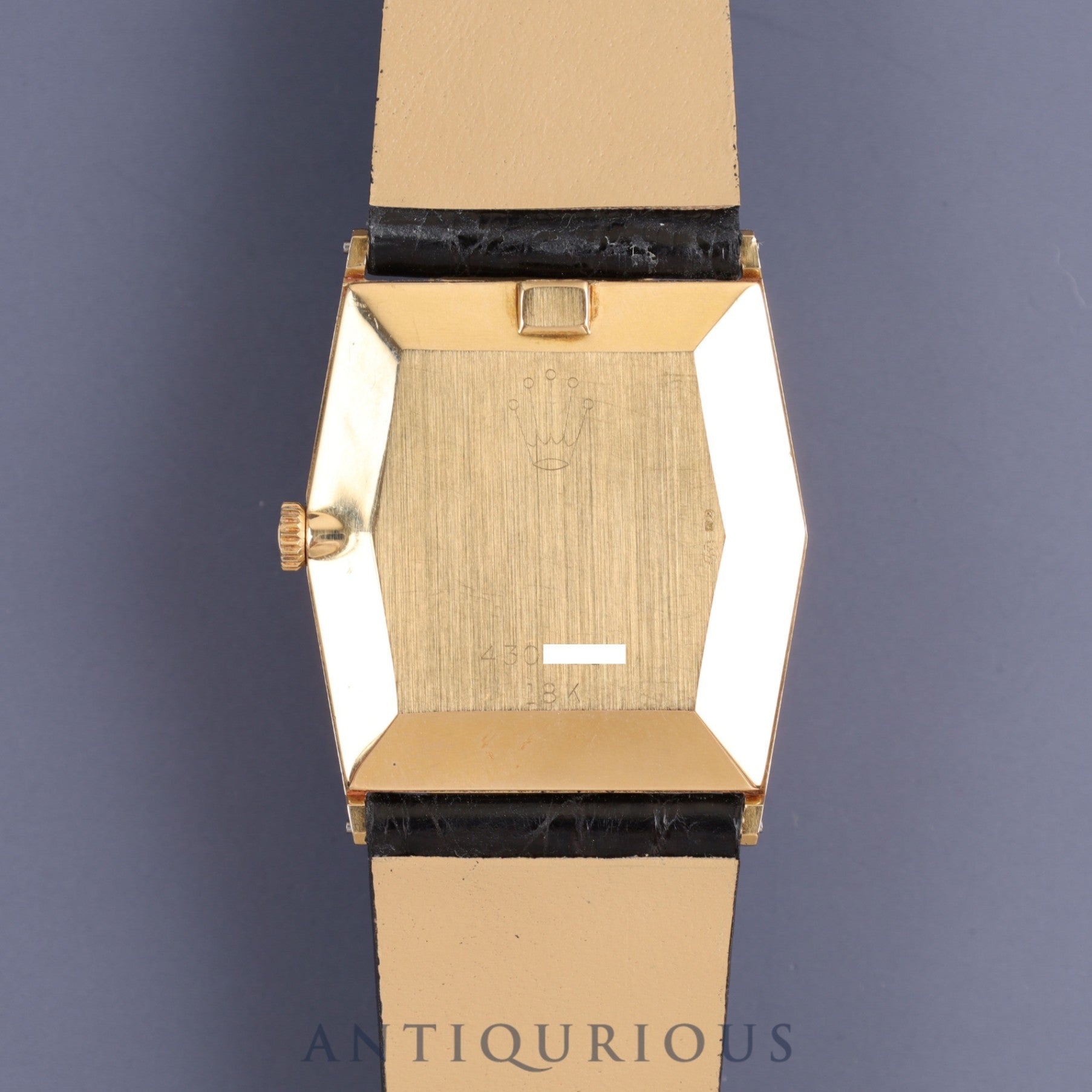 Rolex Cellini 4122 Manual winding Cal.1601 YG Leather Genuine buckle (GP) Gold dial No. 4 Overhauled