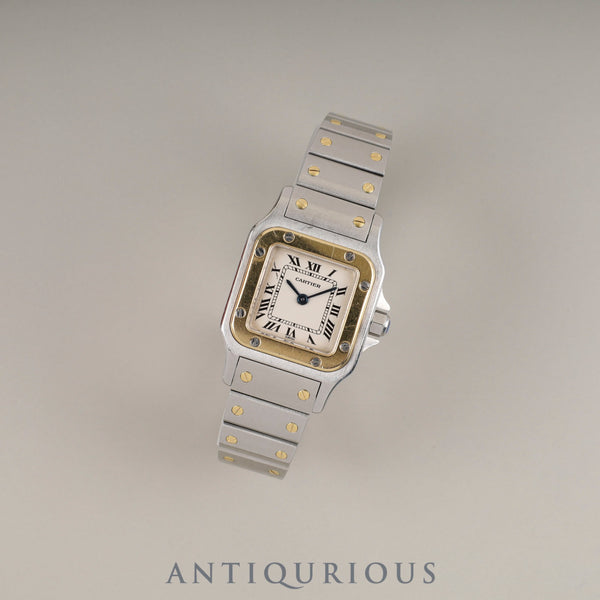 カルティエ サントス ガルベ SM W20012C4 / 1567 クォーツ Cal.157 SS/YG SS/YG ホワイトローマン文字盤 箱 冊子 保証書(1998年)オーバーホール済み