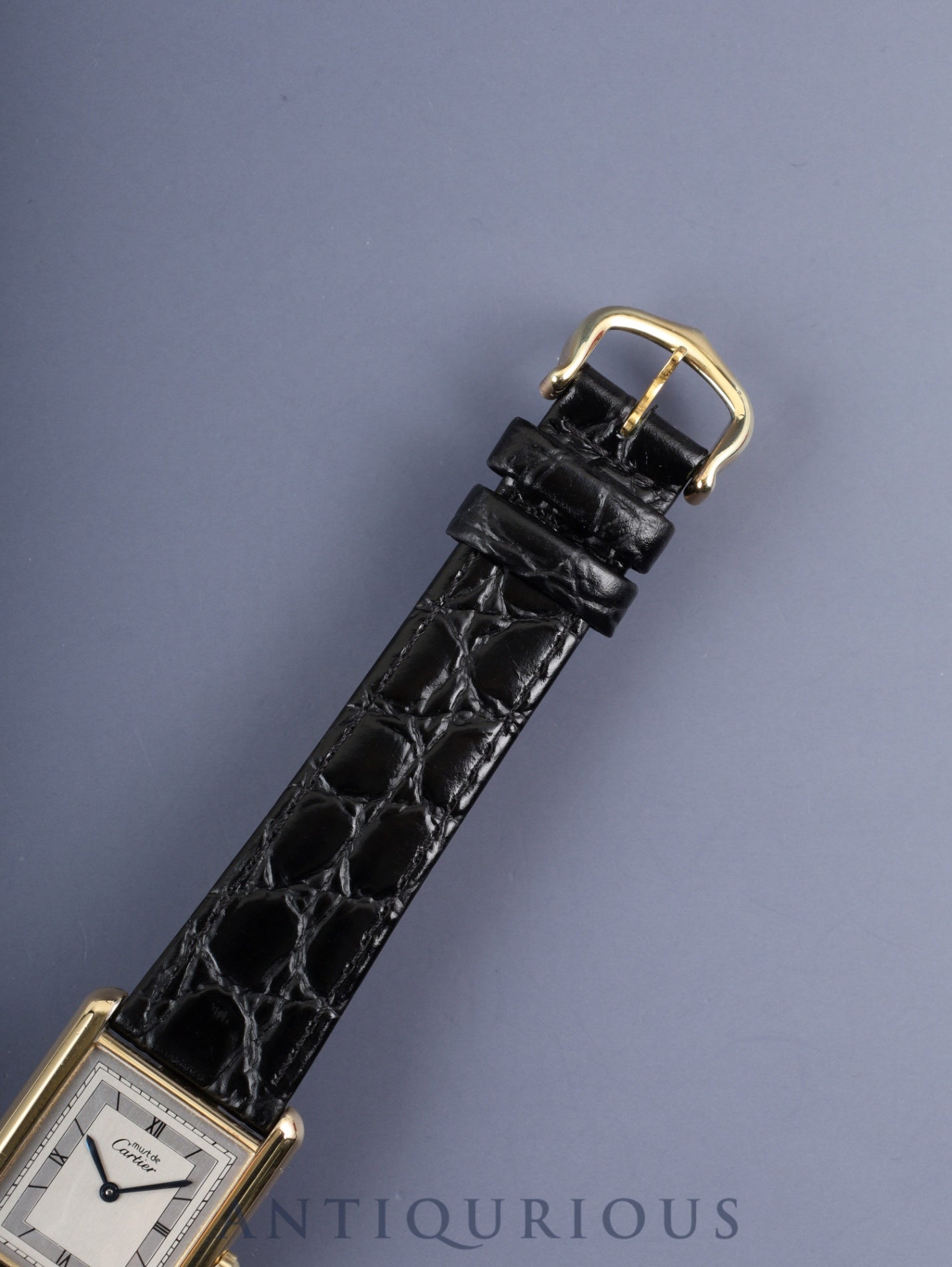 カルティエ マストタンク LM 6 81006 クォーツ Cal.81 SV925 純正尾錠(GP)シルバー飛びローマン文字盤 1982年頃~1995年頃 箱 オーバーホール済み