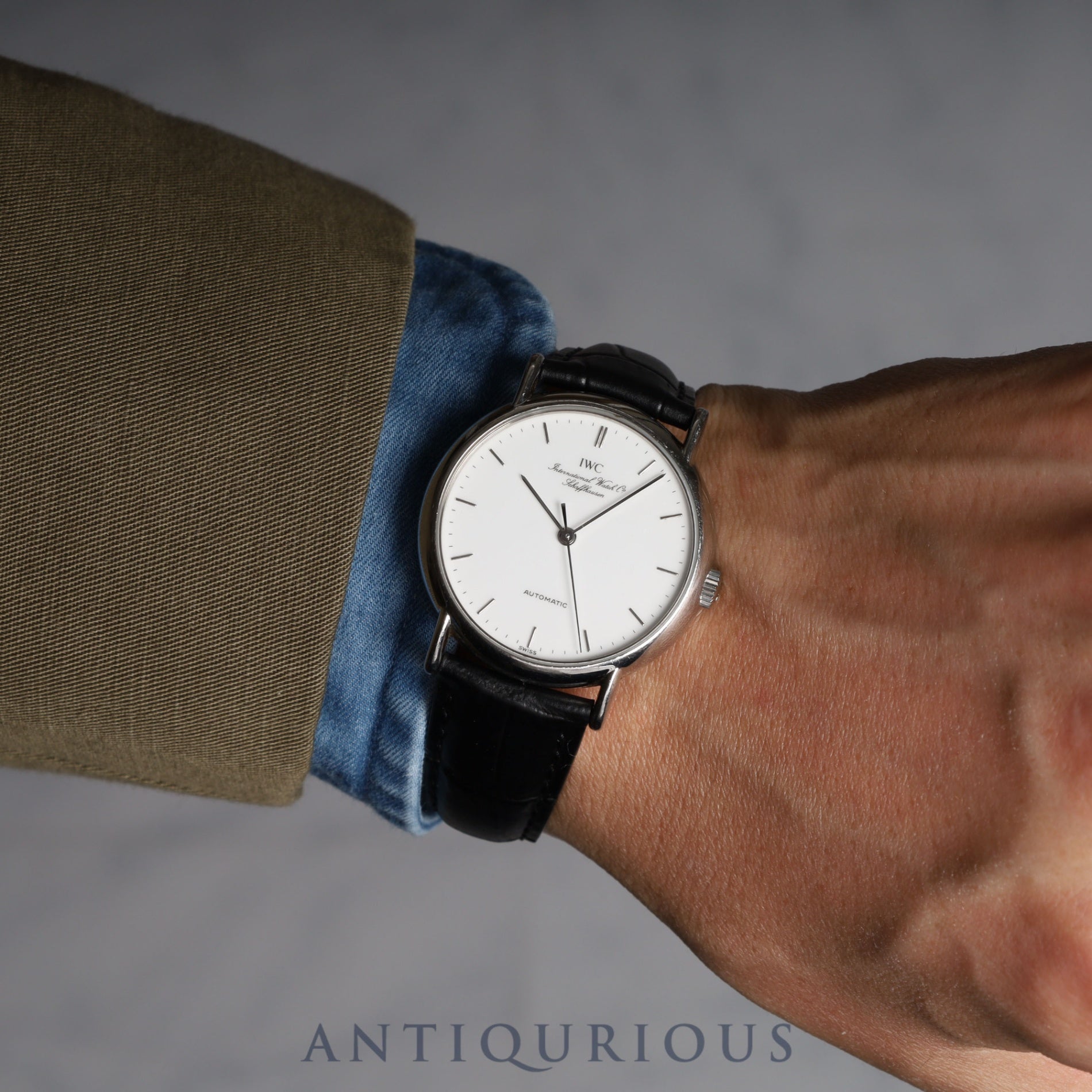 IWC ポートフィノ IW351403 自動巻き SS 革 ホワイト文字盤 アイダブリュシー