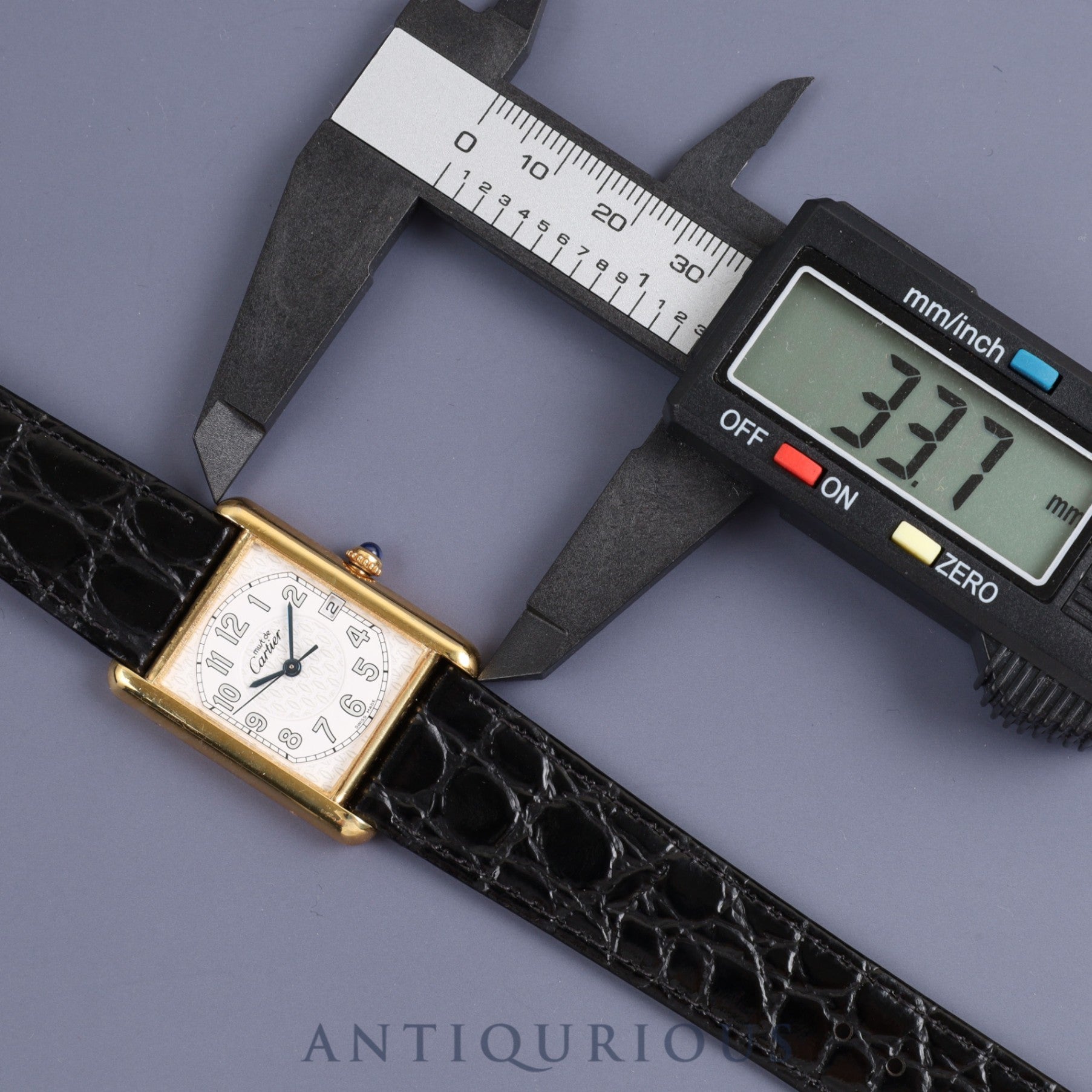 Cartier Must Tank GM (XL) Date W1013954 / 2413 Quartz Cal.87 SV925 Genuine Buckle (GP) Telephone CC Dial Dial Overhauled