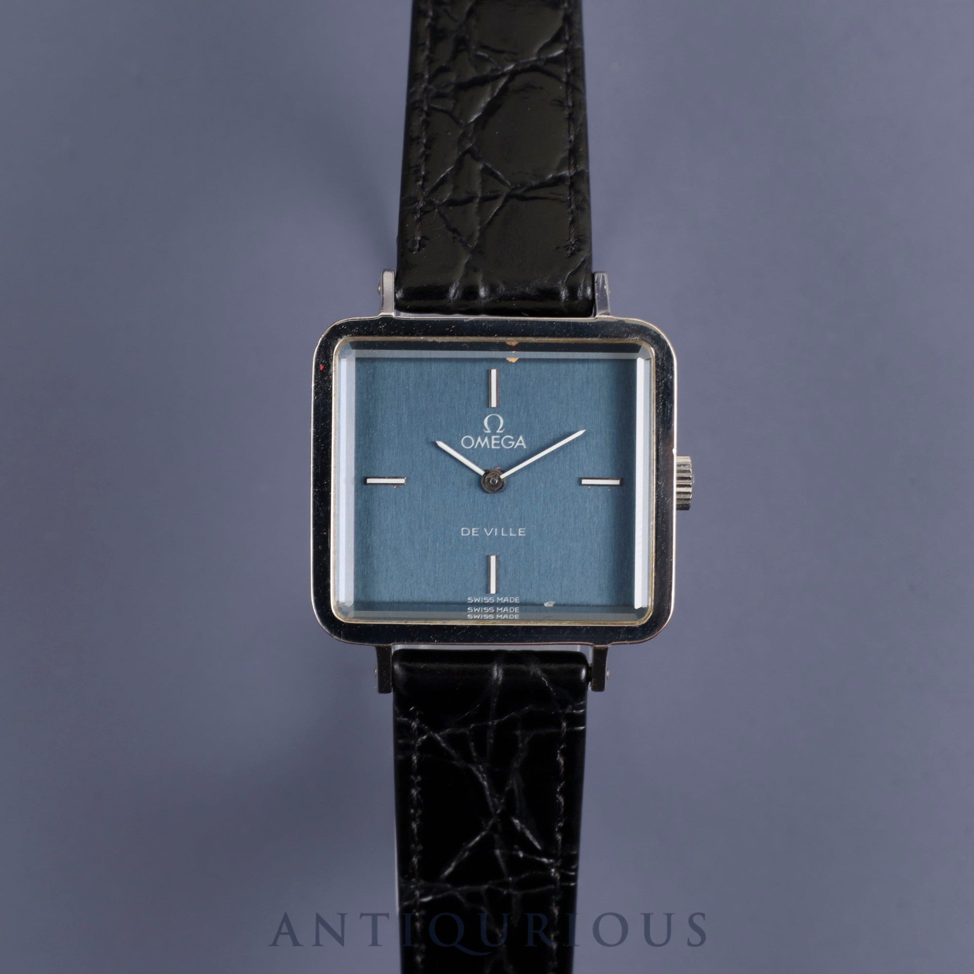 オメガ デ・ヴィル 511.0375 手巻き Cal.625 SS 革 純正尾錠(SS)ネイビー文字盤 オーバーホール済み