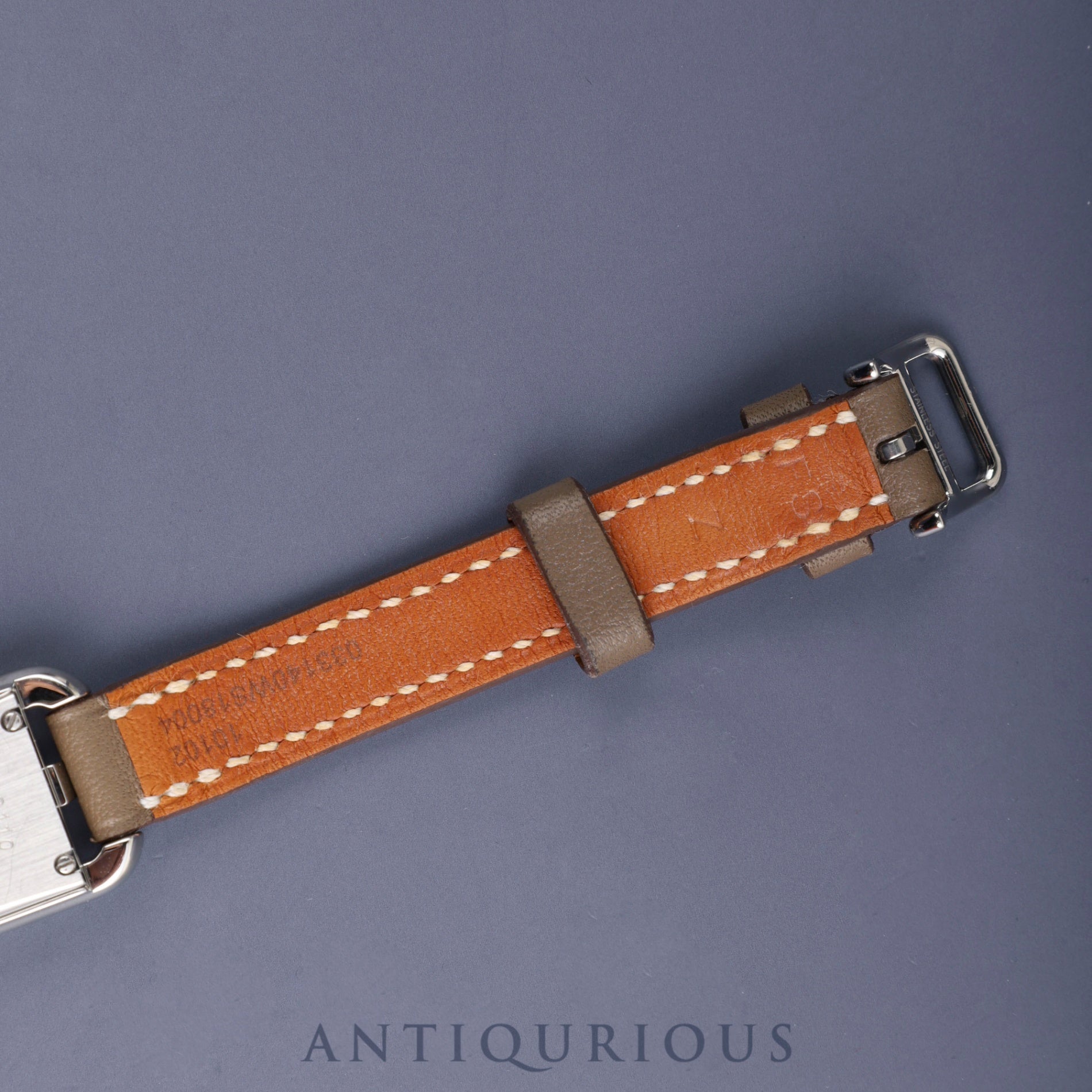 Hermes Nantucket NA2.110.220 / WW18 Quartz Cal.280.002 SS Genuine leather strap (Z stamp: 2021) Genuine buckle (SS) Silver dial Box Booklet Warranty (2021) Overhauled