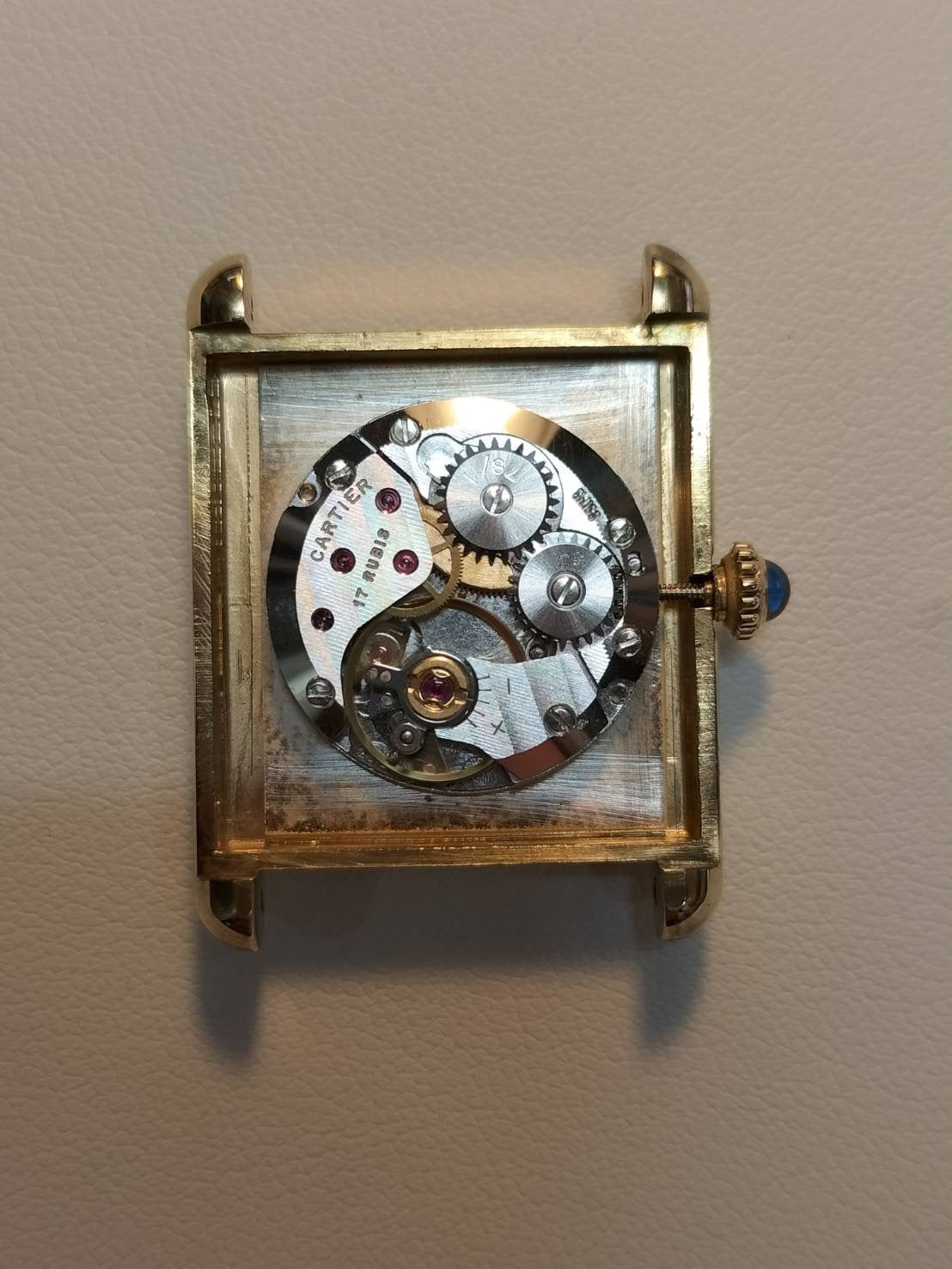 カルティエ マストタンク LM 手巻き Cal.78-1 SV925 革 純正ピンバックル(GP)アイボリーローマン文字盤(SWISS表記) 箱 冊子 国際永久保証書(1982年 / 個人名記載) オーバホール済み