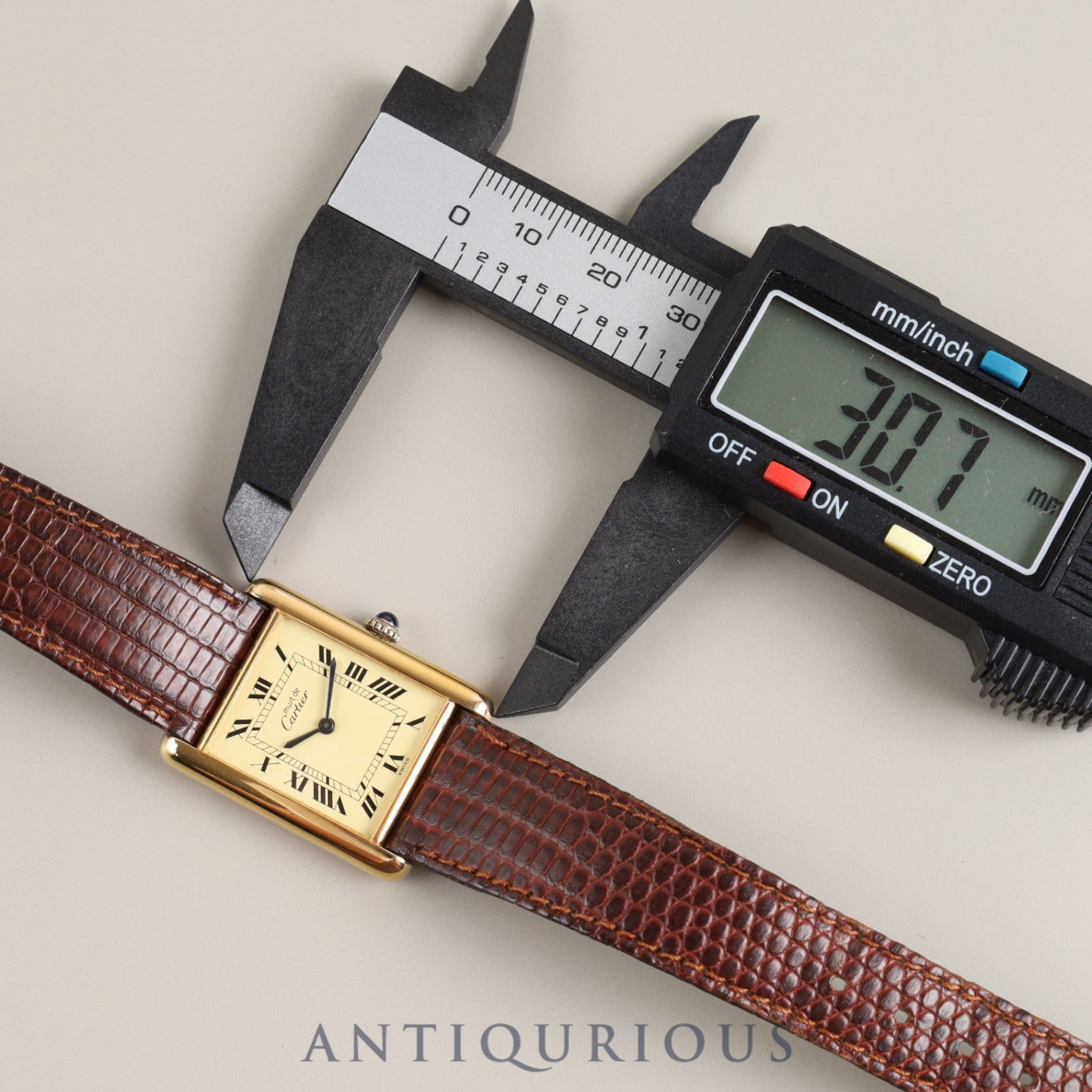 Cartier Manual Winding Cal.78-1 SV925 Genuine Leather Strap Genuine Buckle (GP) Ivory Roman Dial Box Overhauled