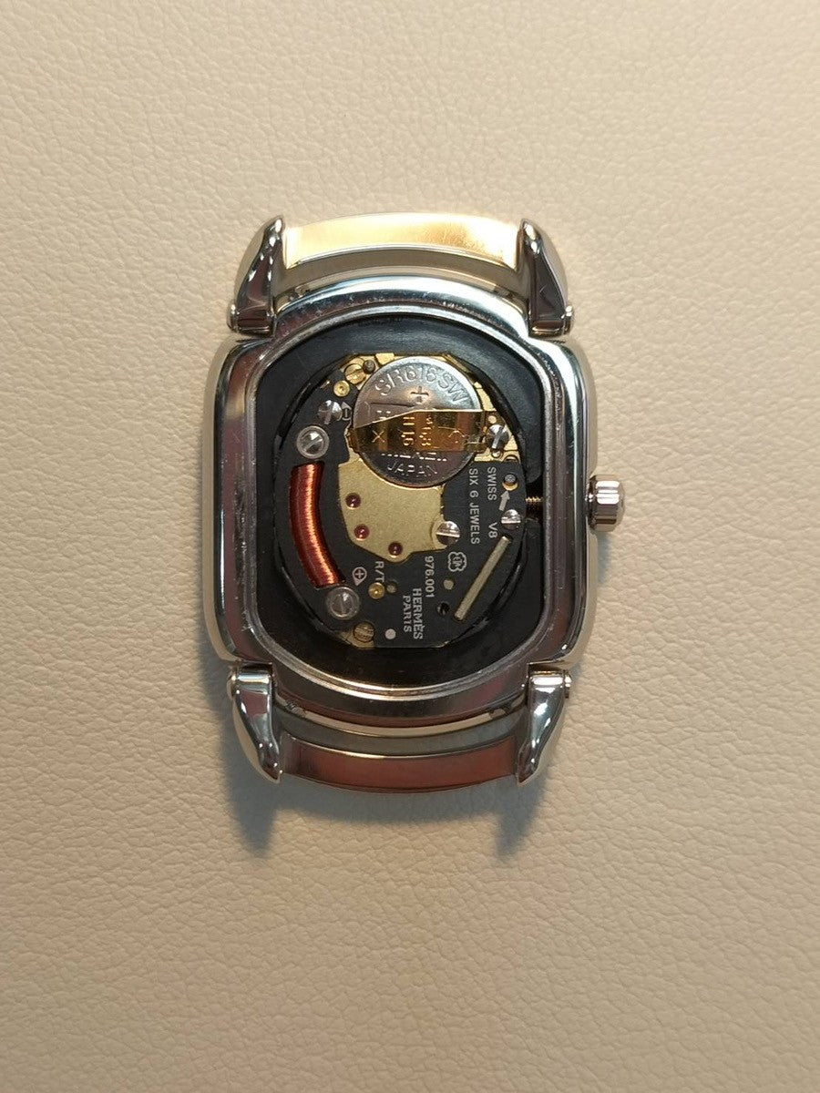 Hermes Rally RA1.210 Quartz Cal.976.001 SS SS Gray Dial Overhauled