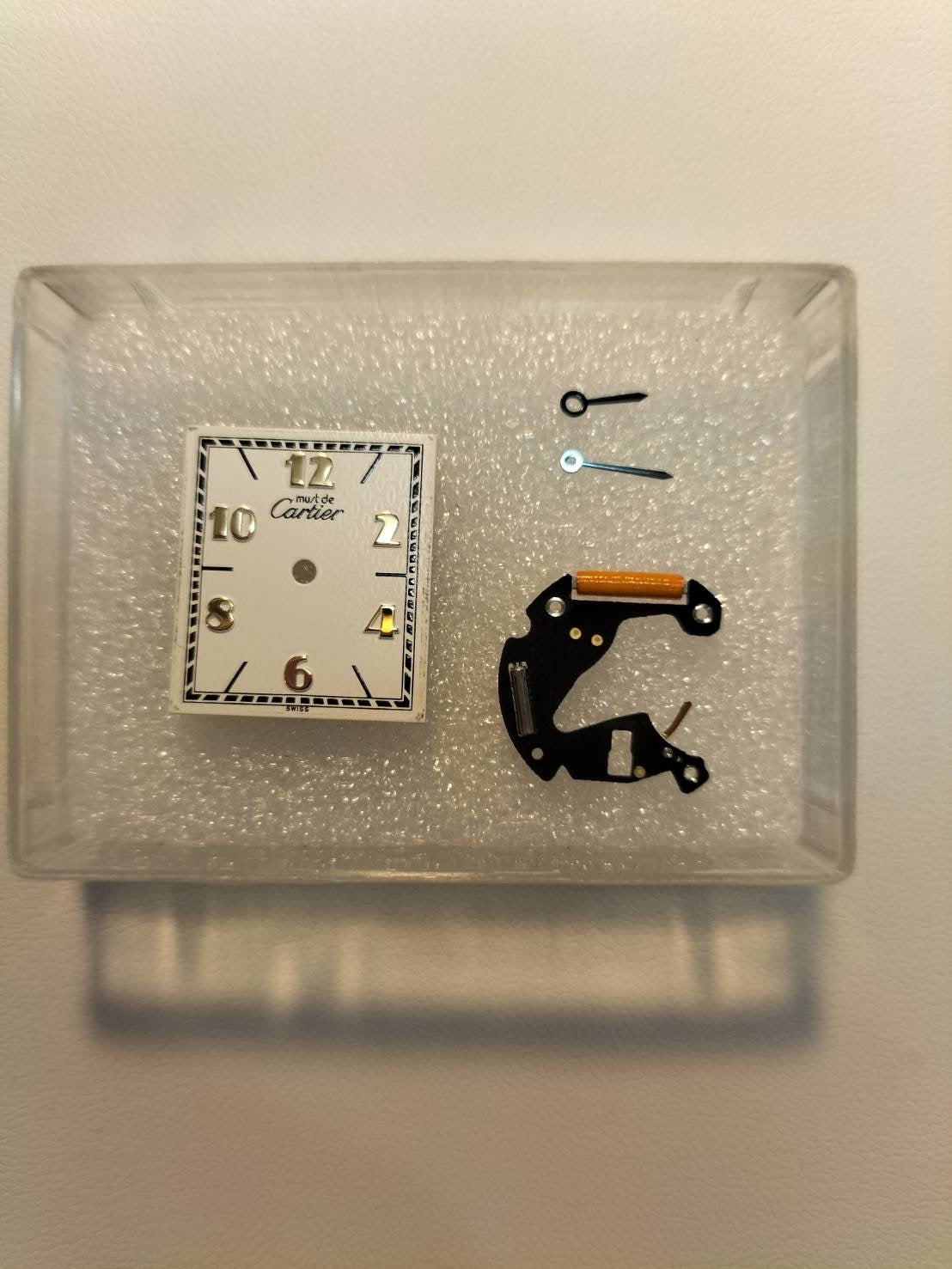 Cartier Must Tank LM 590005 Quartz Cal.690 SV925 Leather Genuine Buckle (GP) Flying Arabic CC Dial Box Booklet Warranty (1993) Overhauled and refinished to like new condition