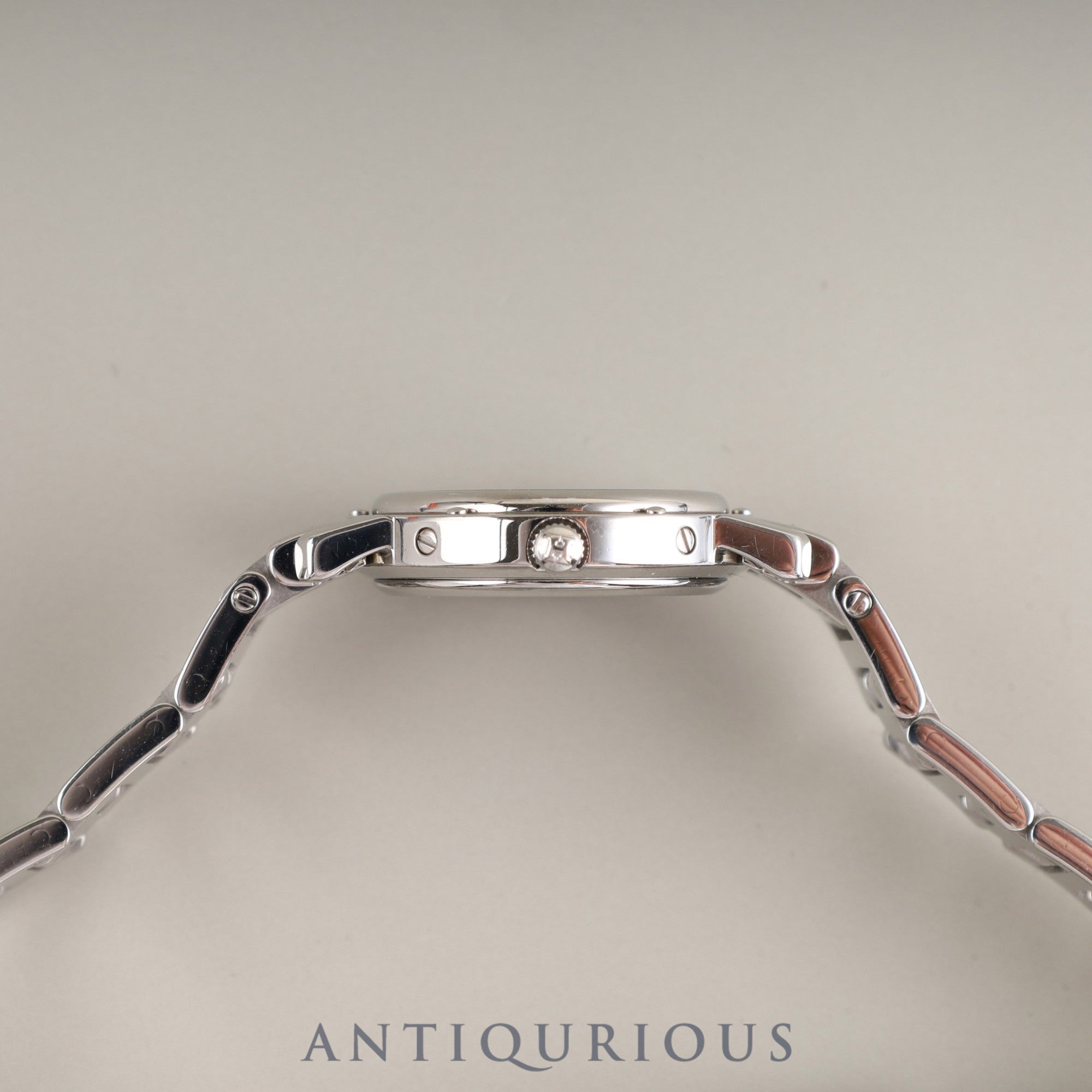 エルメス クリッパー CL4.210 クォーツ SS SS ブルーアラビア文字盤 箱 保証書(2002年)オーバーホール済み