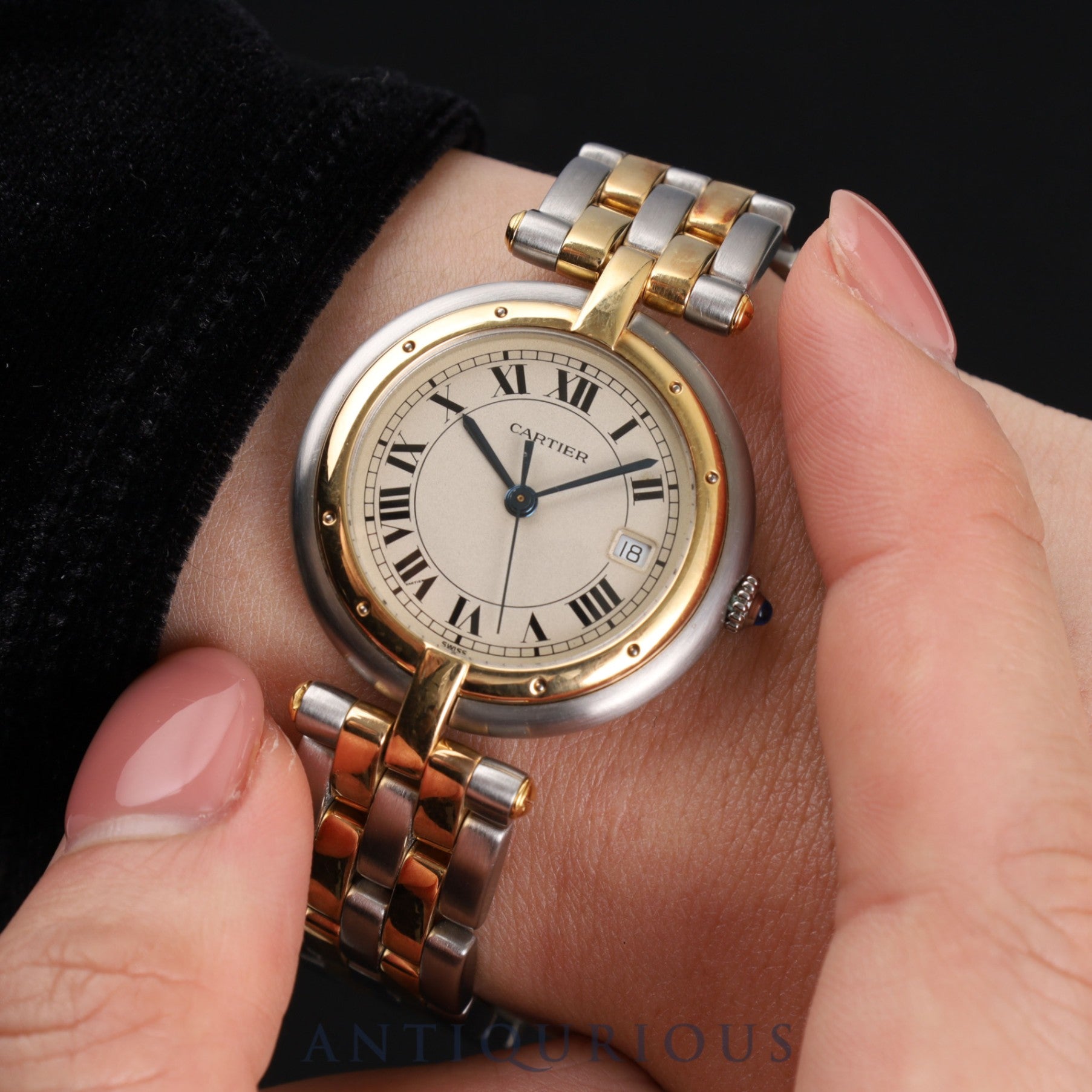Cartier Panthere Vendome MM 8396 Quartz Cal.83 SS / YG Ivory Roman Dial Box Overhauled