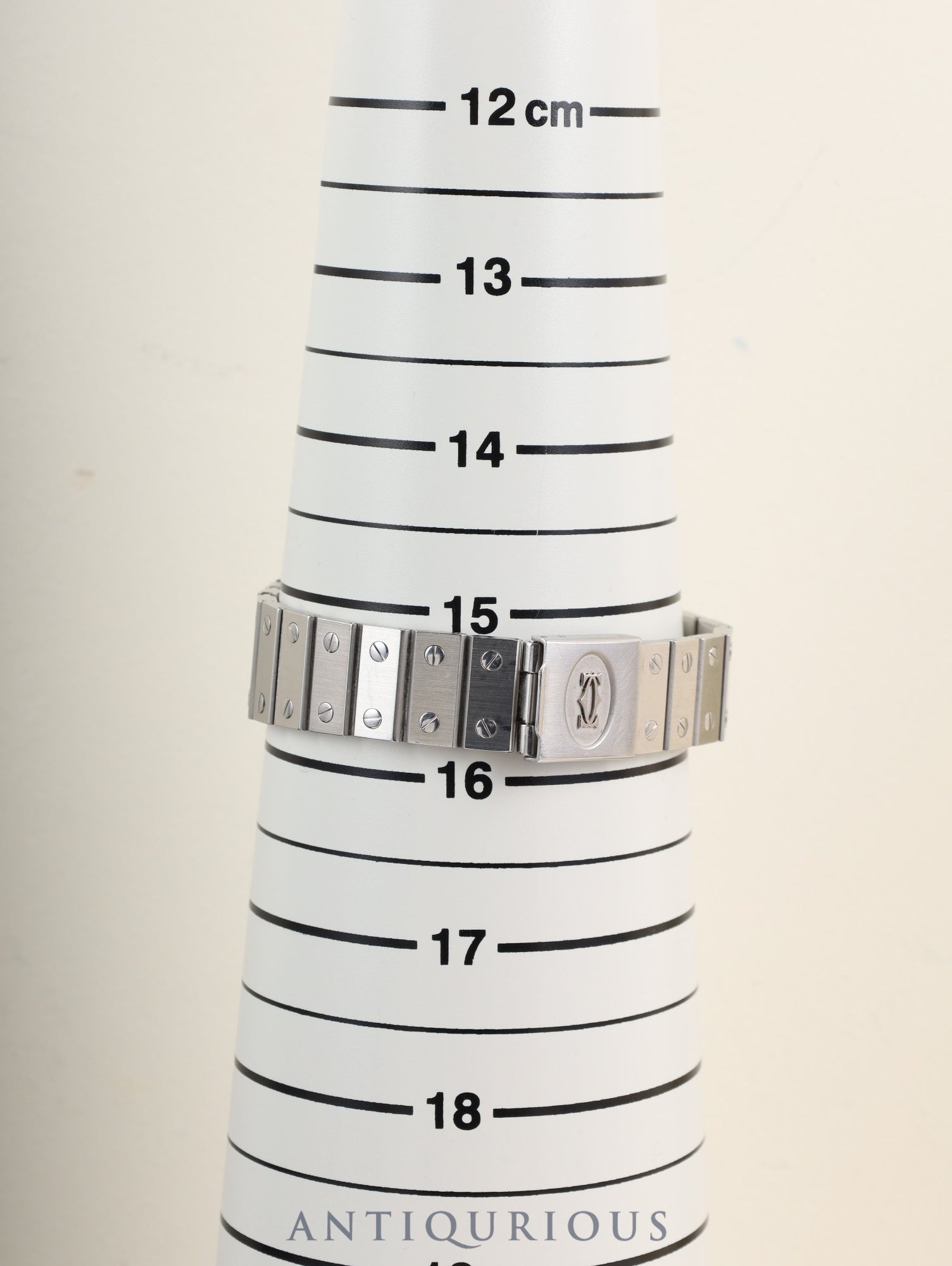 カルティエ サントス オクタゴン LM 2965 自動巻き SS SS ホワイトローマン文字盤 カルティエブティックにてコンプリートサービス済み