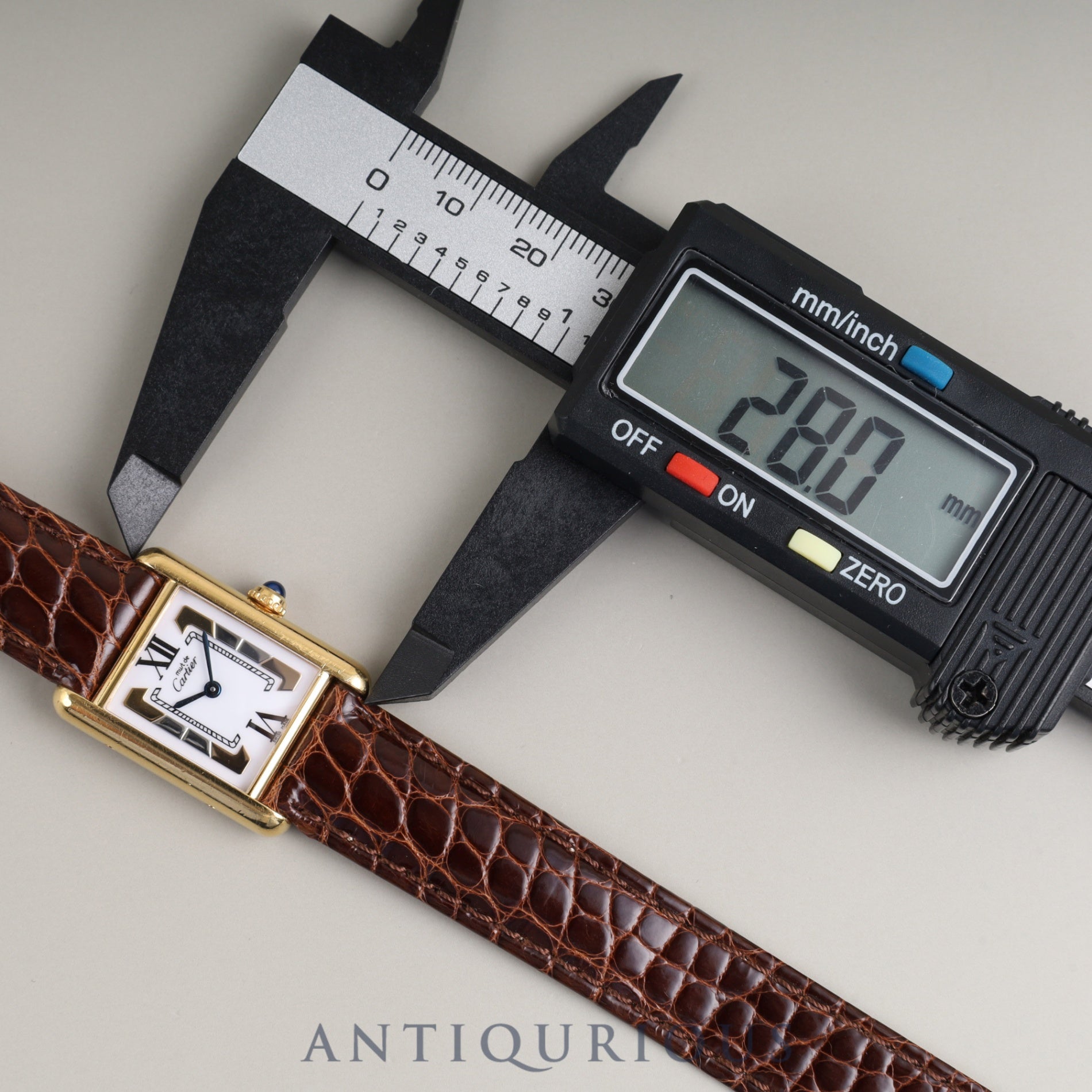 Cartier Must Tank SM 5057001, Quartz movement, SV925, Leather, Genuine D-buckle (GP), Side Trinity dial, circa 1982-circa 1995, Fully serviced at a Cartier boutique