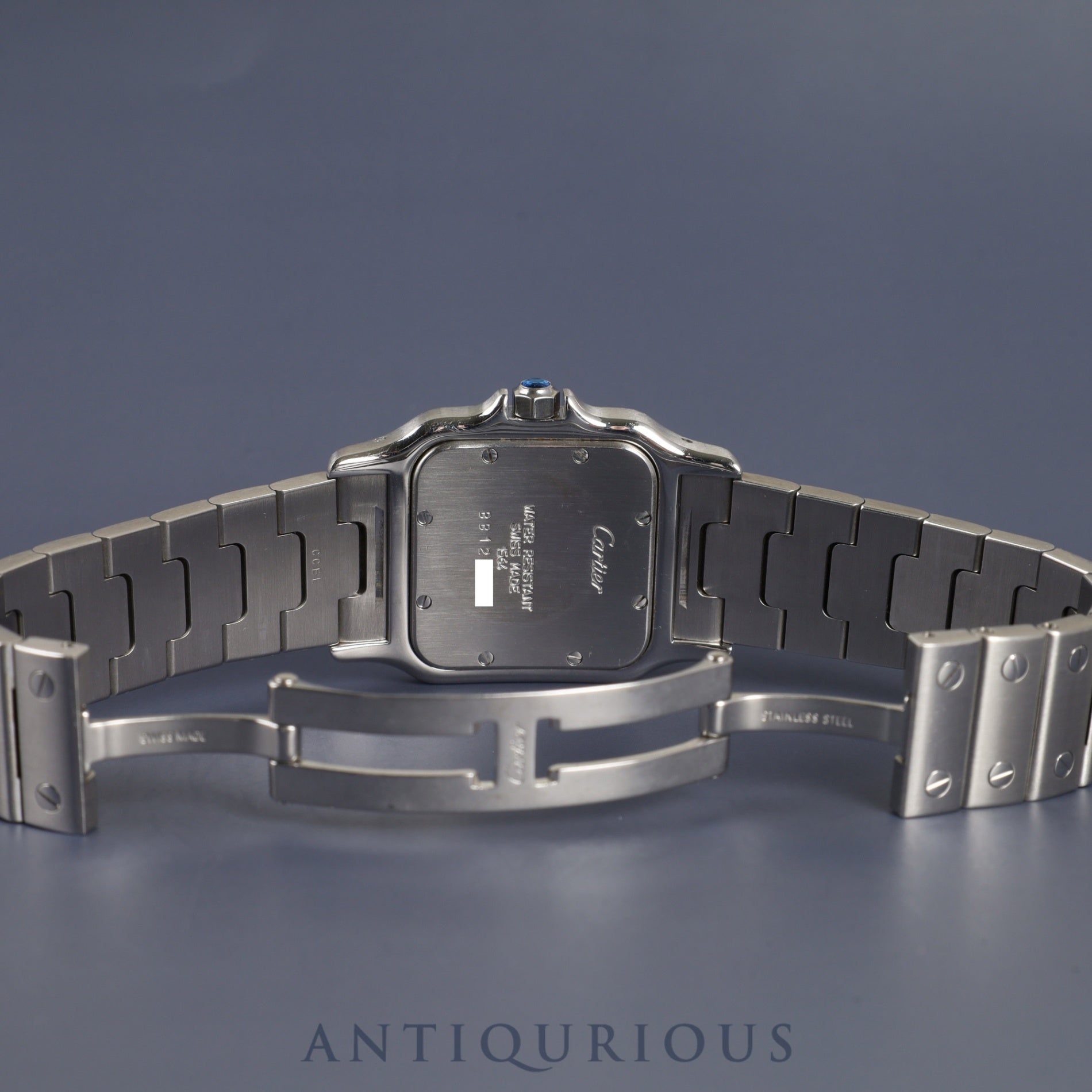 Cartier Santos Galbee LM W20018D6 / 1564 Quartz Cal.687 Stainless Steel White Dial Overhauled