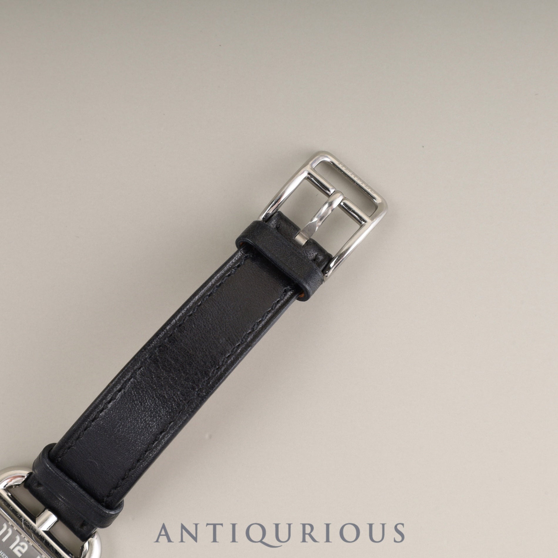 Hermes Cape Cod CC1.210 Quartz Cal.976.001 SS Genuine leather strap (□E stamp: 2001) Genuine buckle (SS) Gray Arabic dial Overhauled