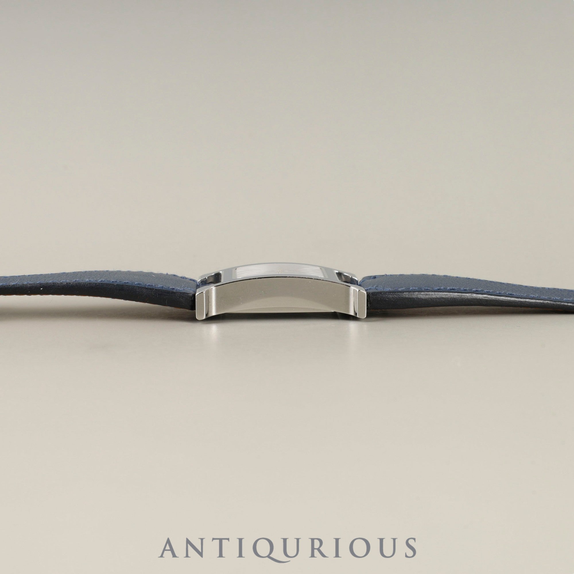 Hermès H Watch HH1.222 Quartz Caliber 901.001 Stainless Steel with Genuine Leather Strap (C Stamp: 2018) and Genuine Buckle (SS). Blue Dial. Overhauled.