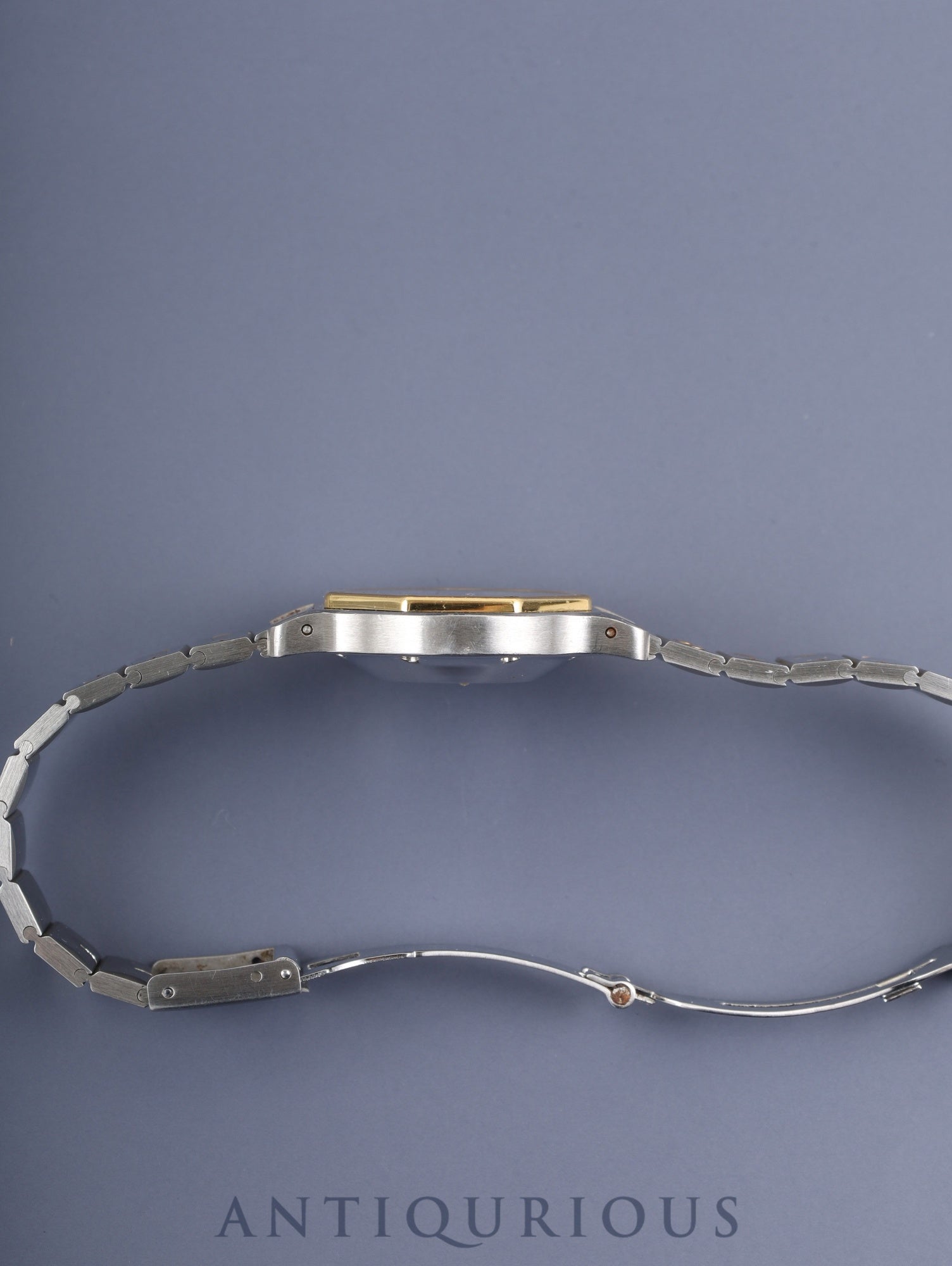 Cartier Santos Octagon LM 2966 Automatic Caliber ETA2671 Stainless Steel/Yellow Gold White Roman Dial Box and Booklet Overhauled