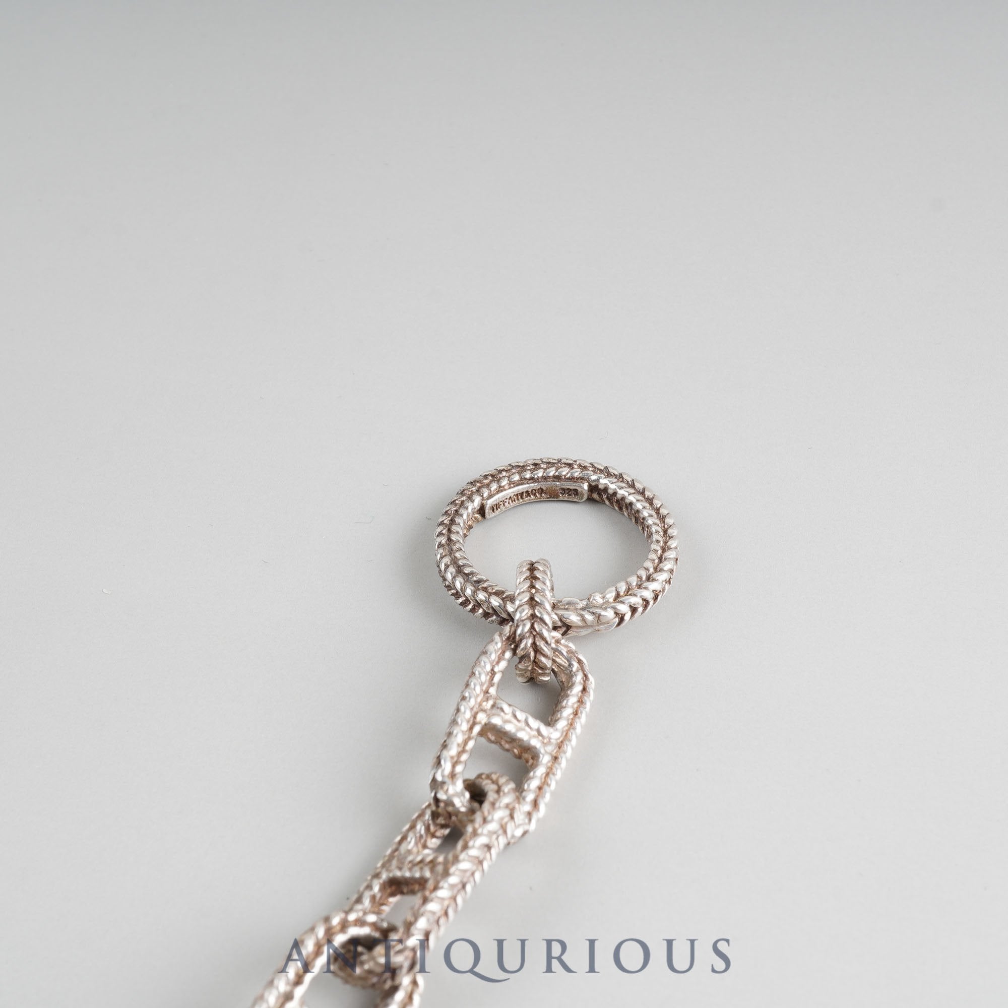 ティファニー ブレスレット テクスチャード アンカーチェーン トグル ヴィンテージ スターリングシルバー