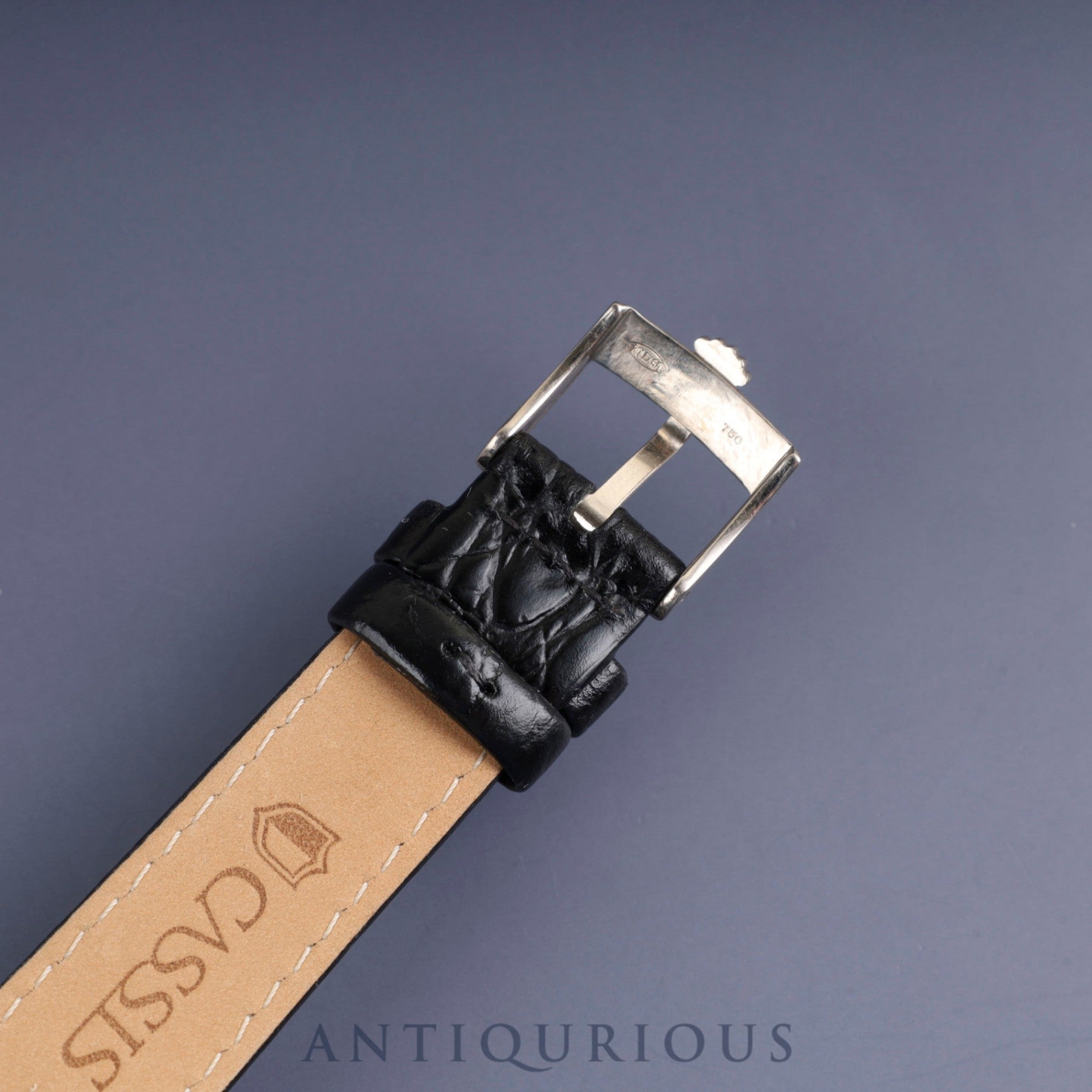 ロレックス チェリーニ 4112 手巻き Cal.1600 750 革 純正尾錠(750) シルバー文字盤 42番台(1974年) 箱 チーフ オーバーホール済み