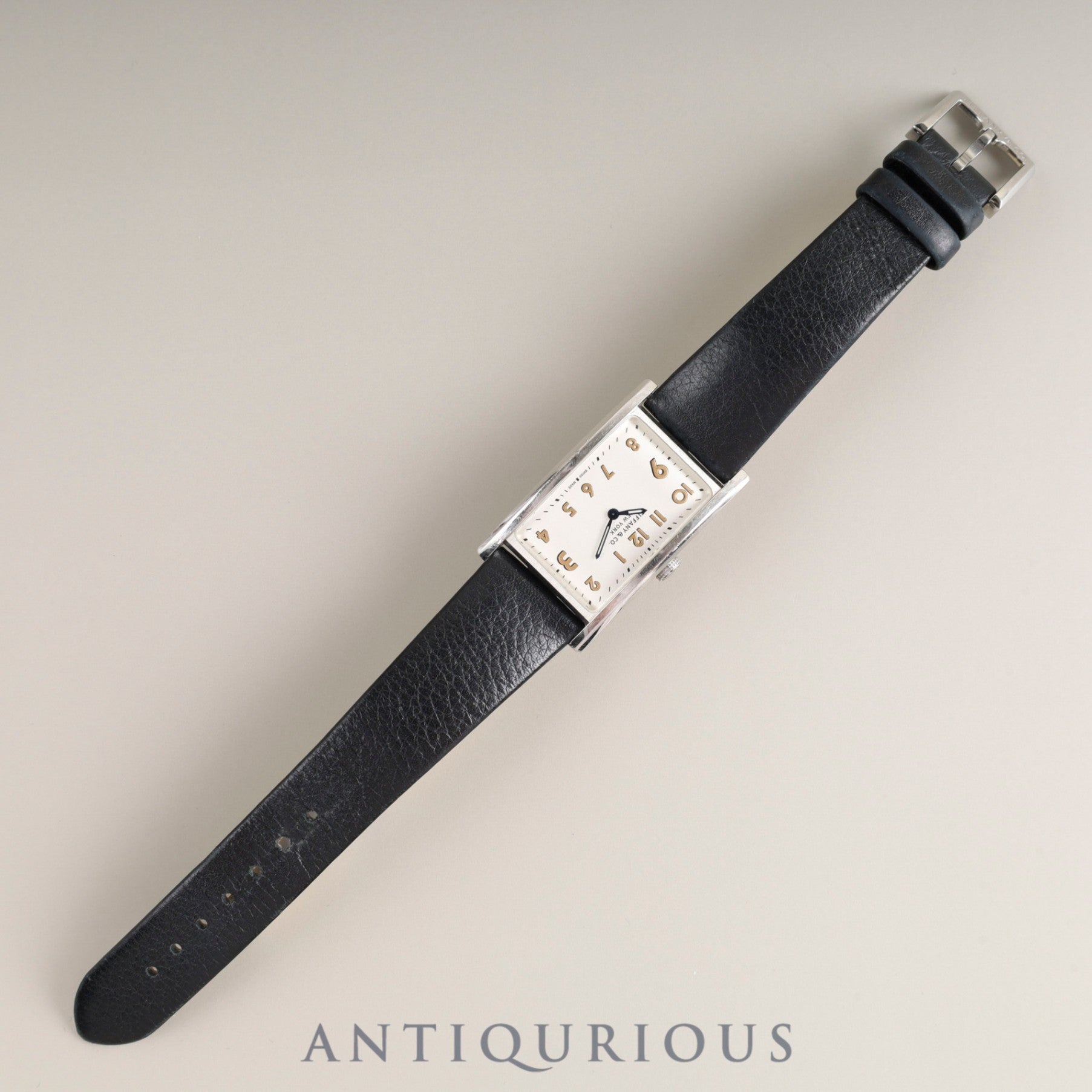 ティファニー イーストウエストミニ 36668636 クォーツ SS 純正革ベルト 純正尾錠(SS) ホワイト文字盤 箱 保証書(2016年) 純正替えベルト オーバーホール済み