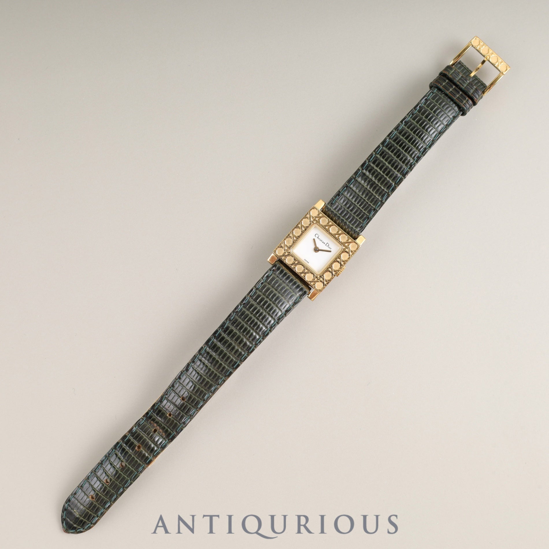 クリスチャンディオール ラ パリジェンヌ D60-159 クォーツ GP 純正革ベルト 純正尾錠(GP) ホワイト文字盤 オーバーホール済み