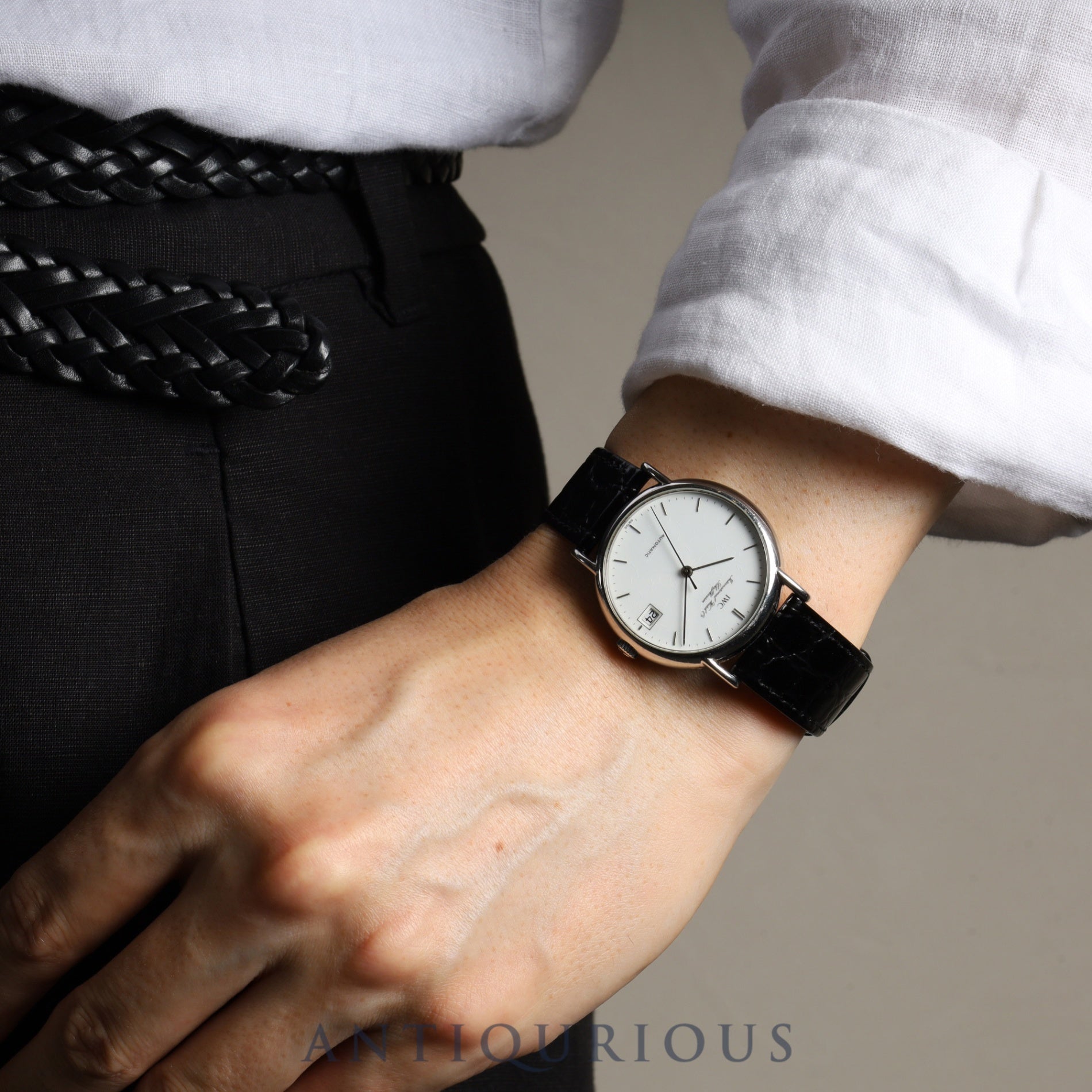 IWC Portofino IW3513 Automatic Cal.- SS Leather Third party buckle (SS) White dial Overhauled IWC