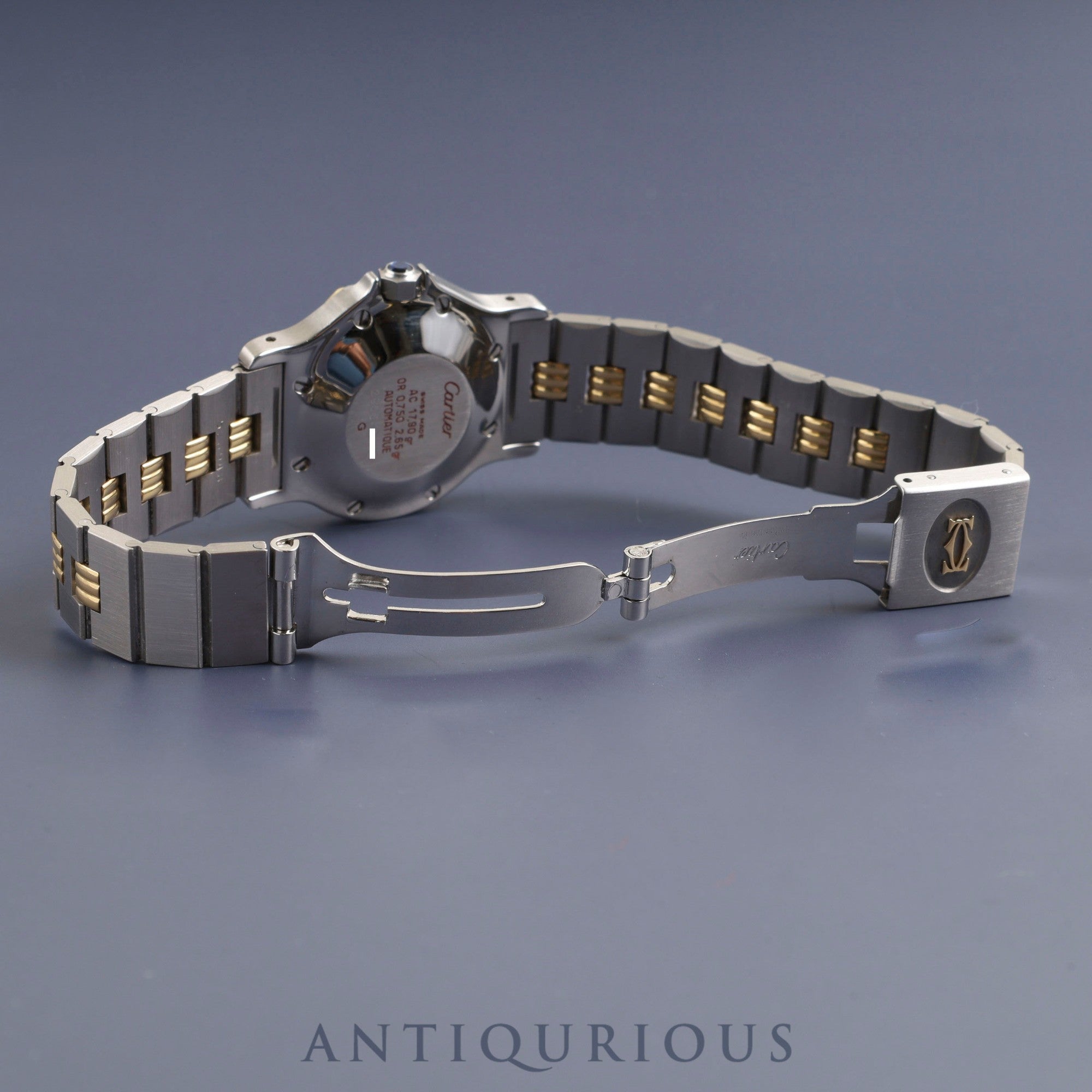 カルティエ サントス オクタゴン LM 2966 自動巻き Cal.077 SS/YG SS/YG ホワイトローマン文字盤 オーバーホール済み