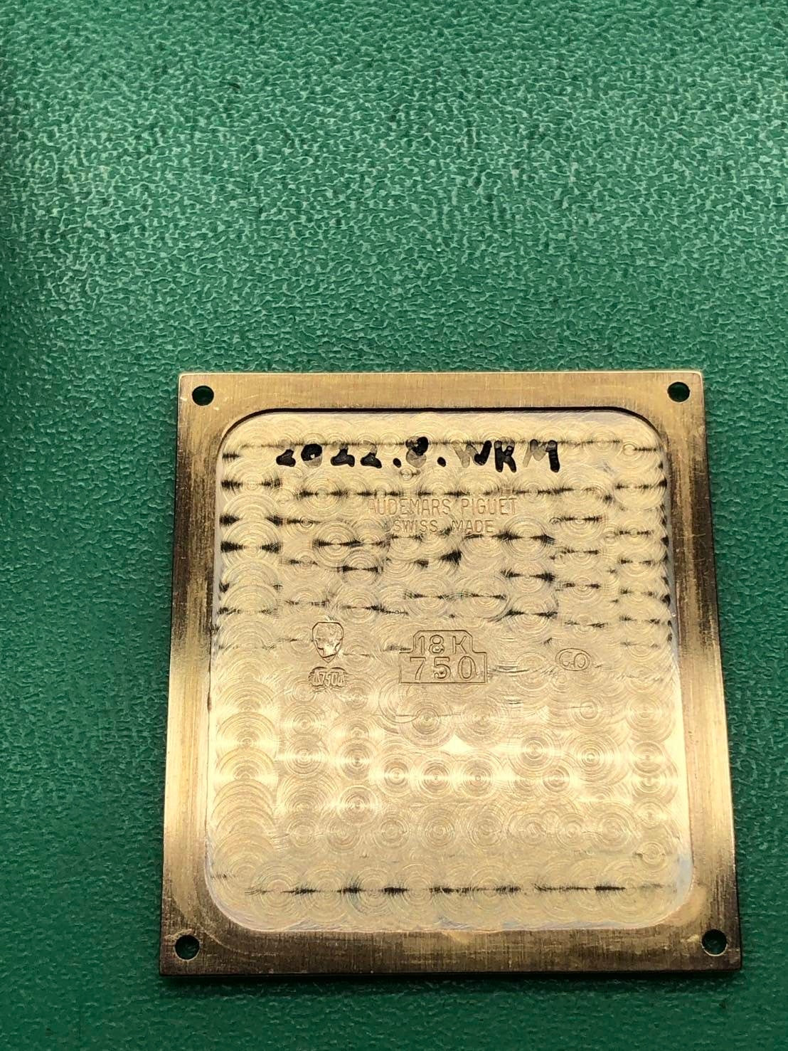 Audemars Piguet Rectangular OR4918/002 Manual winding Cal.2085 PG Leather Silver dial Warranty card (1995)