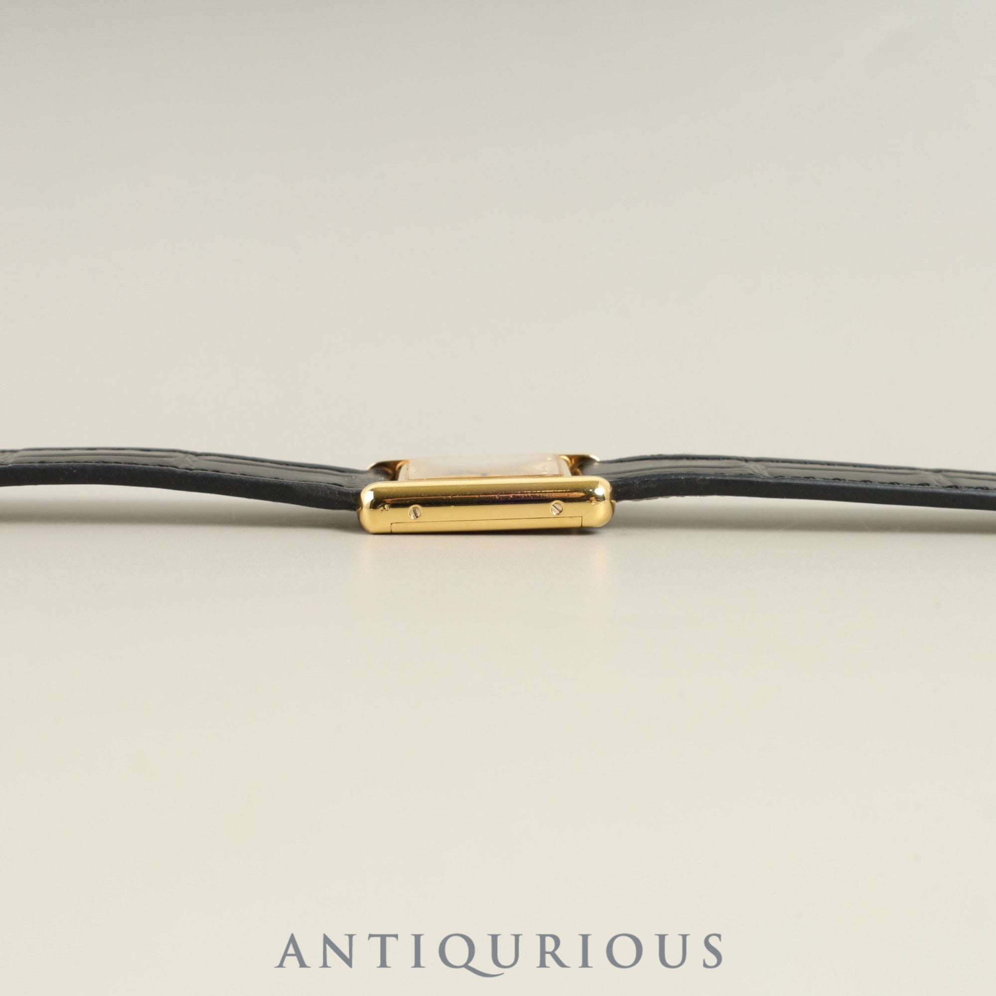 Cartier Must Tank SM Manual winding Cal.78-1 SV925 Leather Genuine buckle (GP) Ivory Roman dial Overhauled