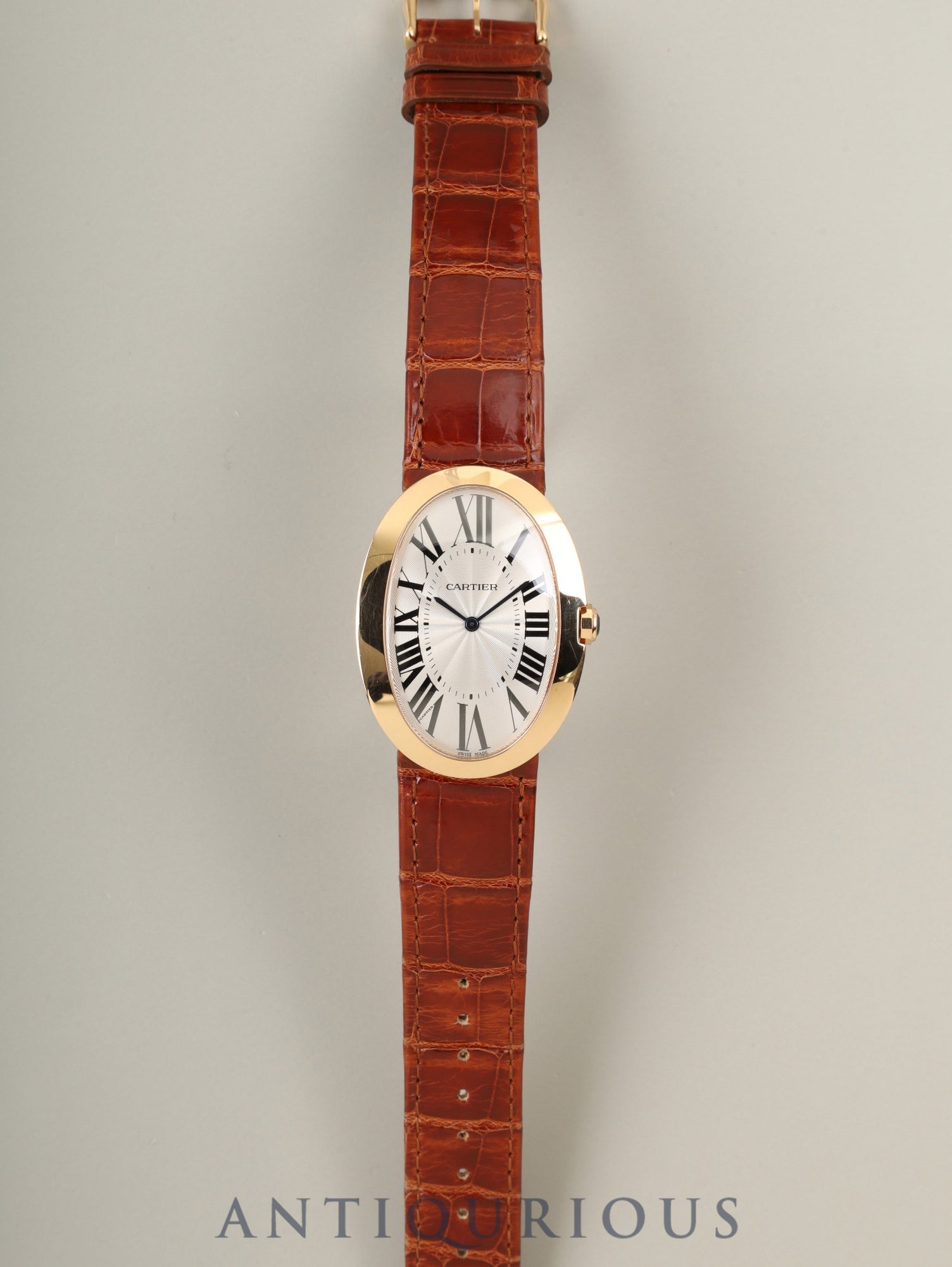 カルティエ ベニュワール LM W8000002 / 3033 手巻き Cal.430MC AU750 純正革ベルト 純正ピンバックル(AU750) ホワイトローマン文字盤 保証書(2012年)冊子 オーバーホール済み