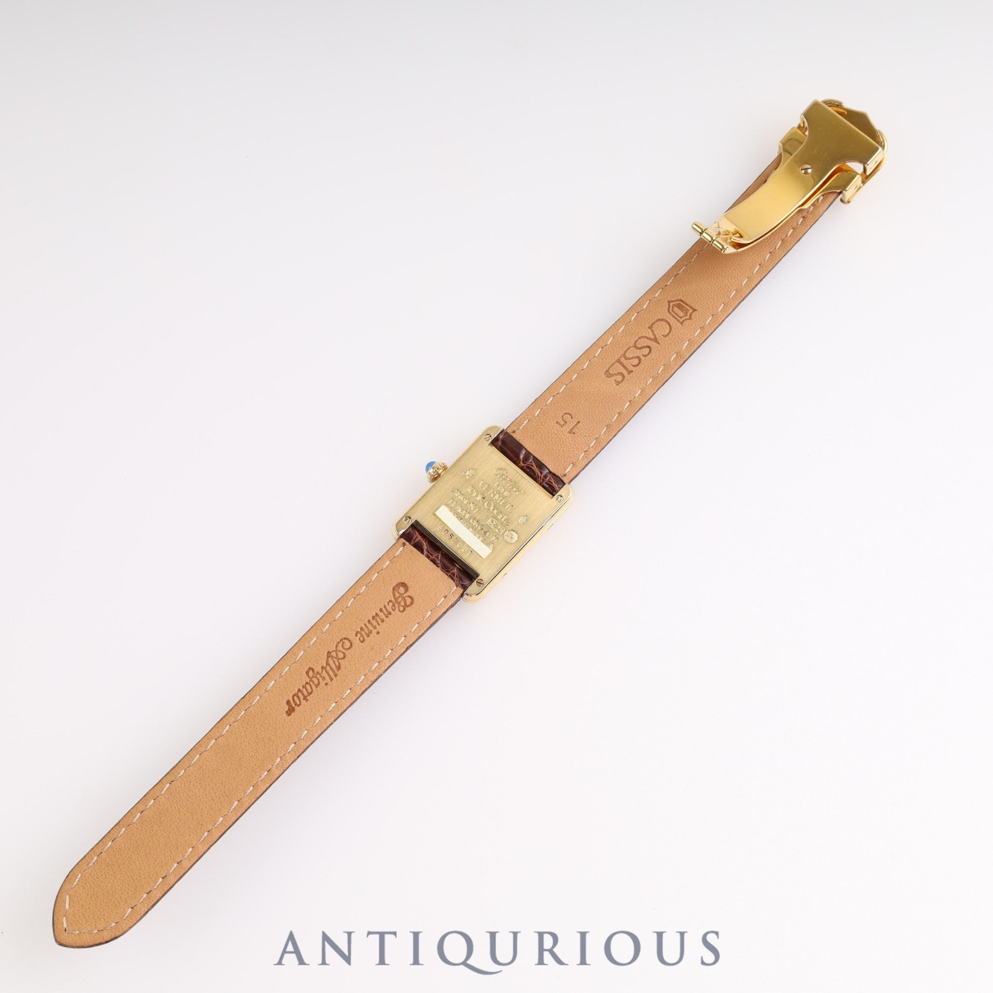 Cartier Must Tank SM QZ W1005554 / 5057001 SV925 Genuine Buckle (GP) Opalan Dial Cartier Boutique Complete Service