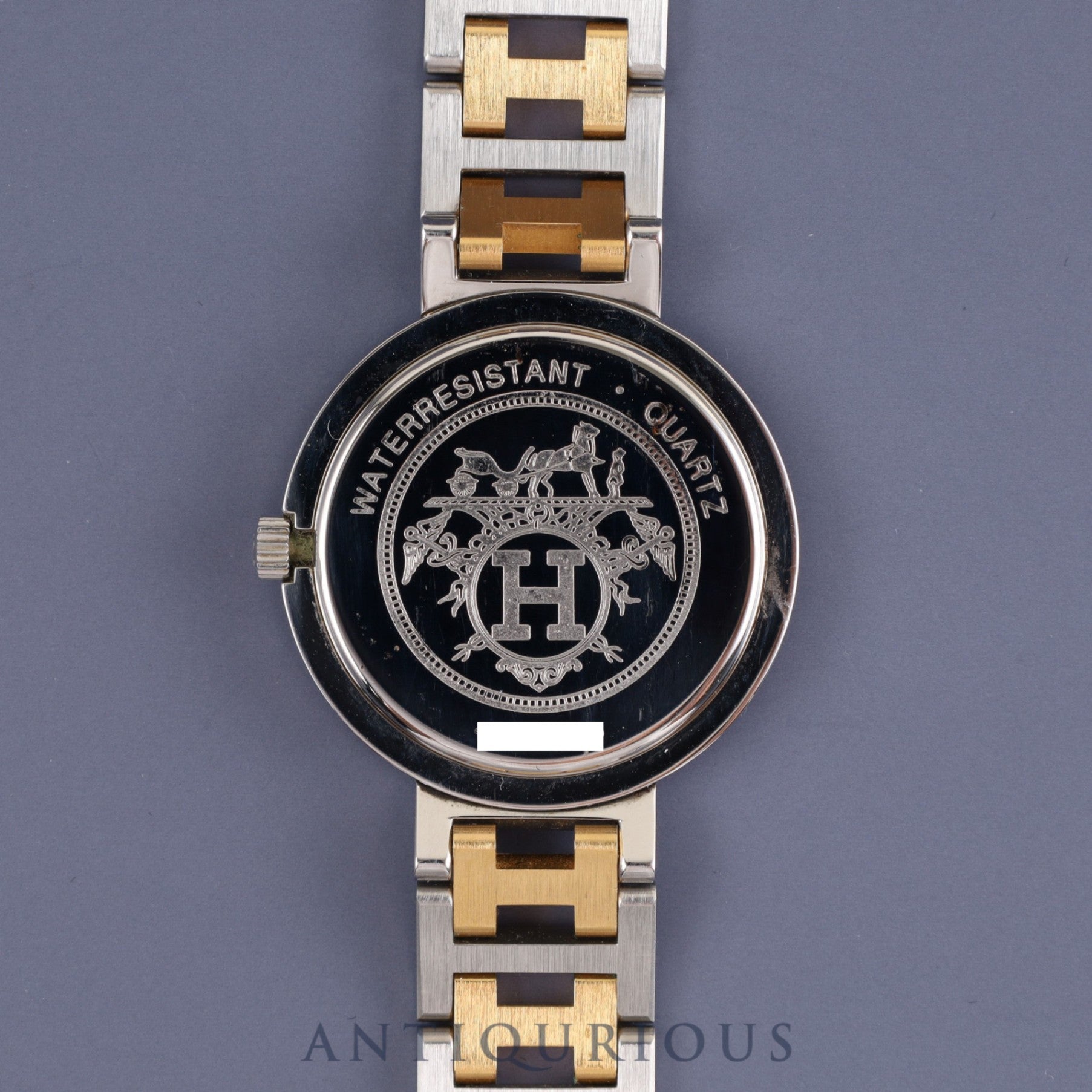 エルメス クリッパー ボーイズサイズ クオーツ SS / GP ホワイトアラビア文字盤 30.0mm