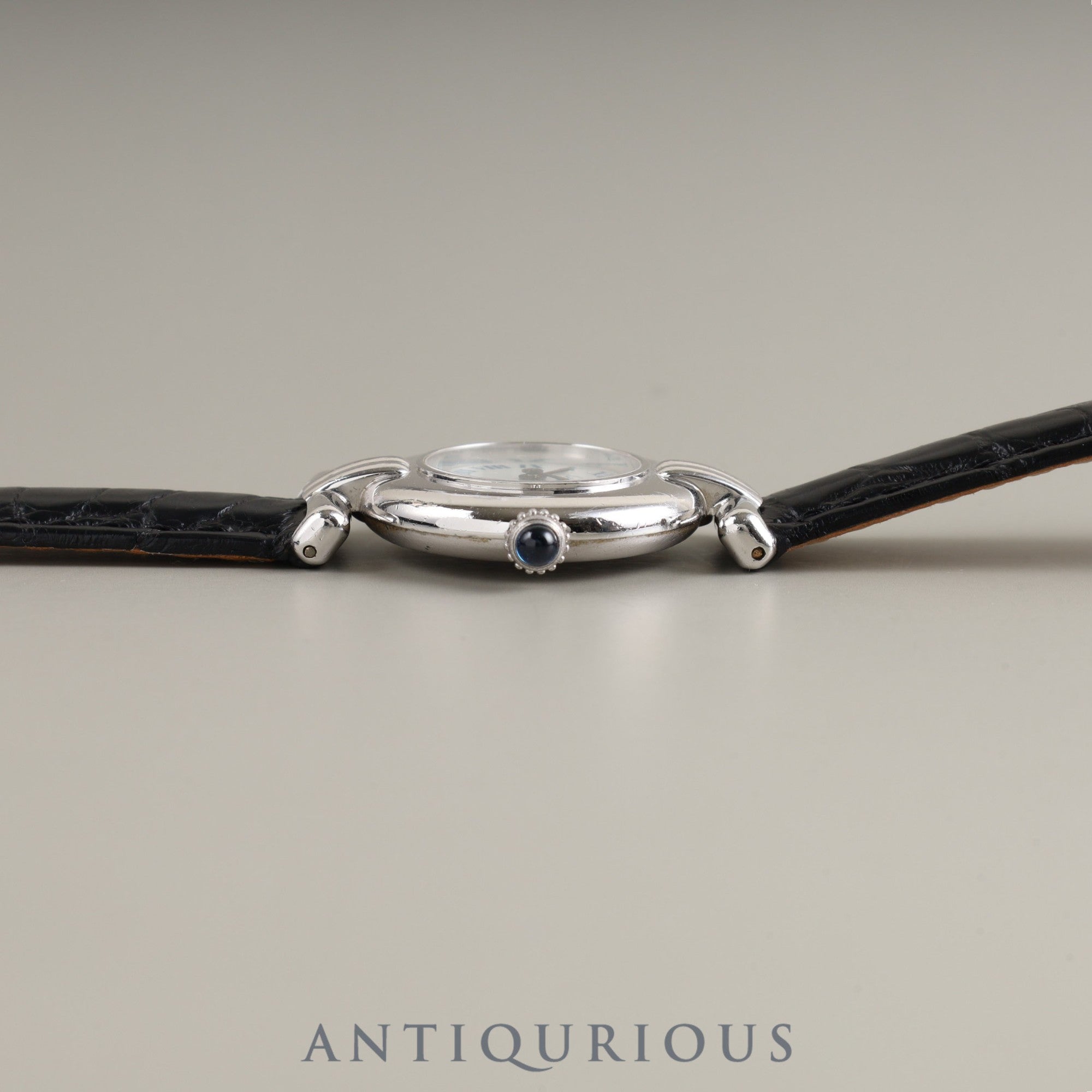 Cartier Must Colisee W1001644 / 690002 Quartz Cal.90 SV925 Leather Genuine D Buckle (SS) White Roman Dial Overhauled