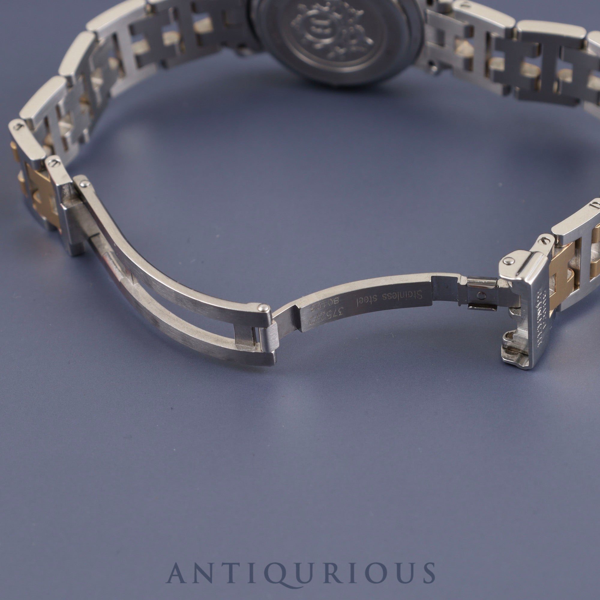 エルメス クリッパー CL4.220 クォーツ SS / YG シャンパンアラビア文字盤 箱 保証書(無記名)コマ2 オーバーホール済み