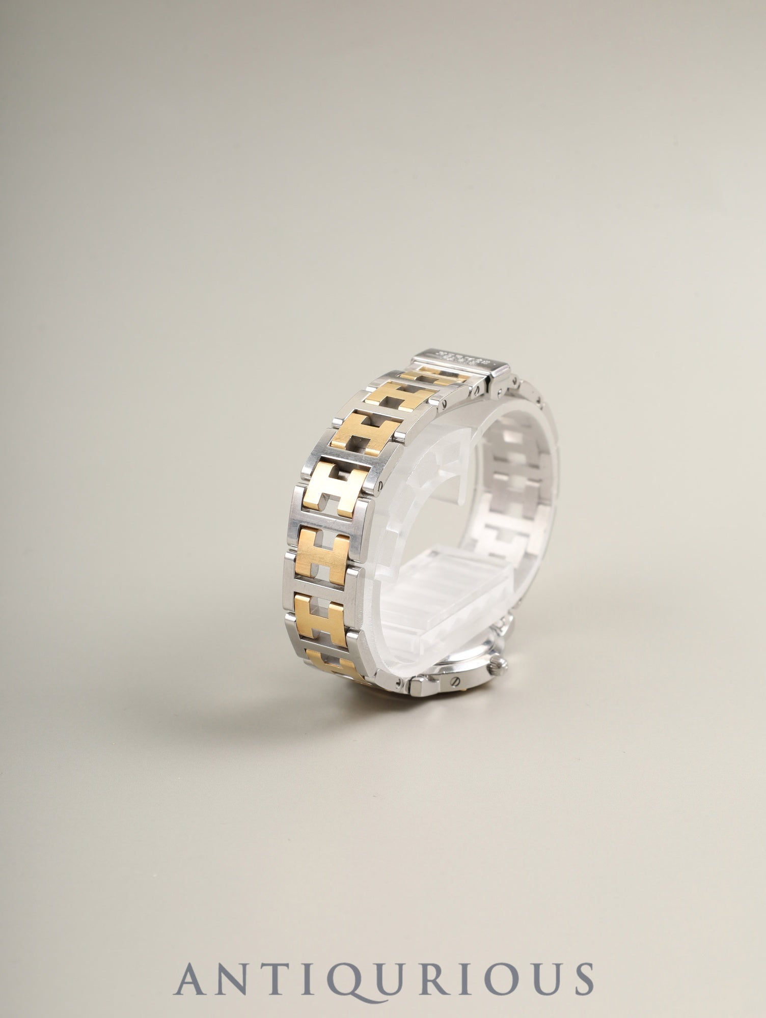 エルメス クリッパー CL4.220 クォーツ SS/GP SS/GP アイボリー文字盤 30mm 箱 冊子 保証書 ※オーバーホール済み