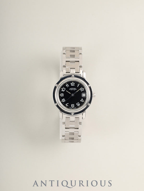 エルメス クリッパー CL4.210 クォーツ SS SS グレー文字盤 オーバーホール済み