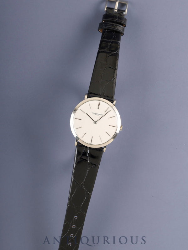 Audemars Piguet Round Manual Winding Cal.K2001 / 1A 750WG Leather Original Pin Buckle (750WG) Silver Dial Overhauled