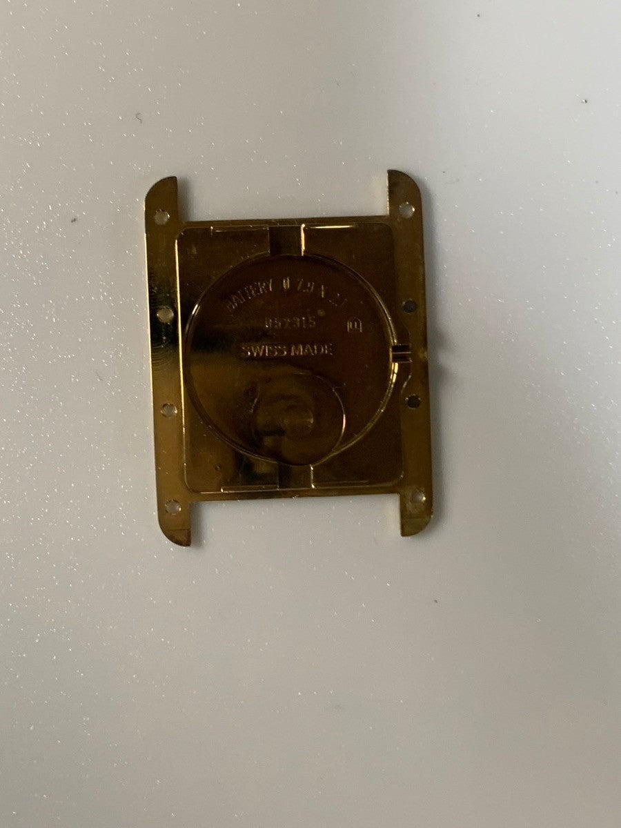 Cartier Must Tank GM (XL) 2413 Quartz Caliber 687 SV925 Leather Strap with Genuine GP Buckle, Ivory Roman Dial (SWISS MADE Marking), Overhauled