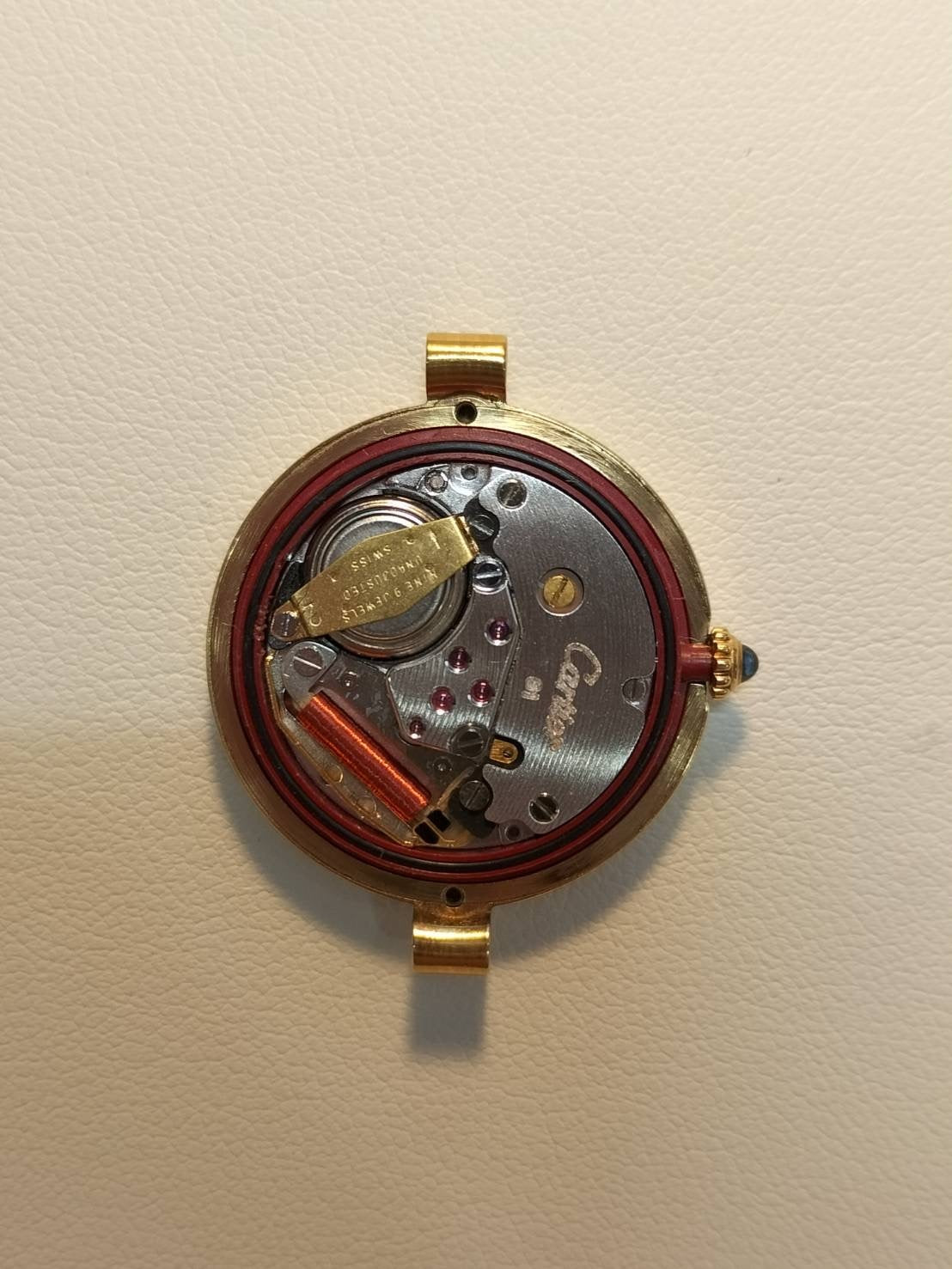 カルティエ マスト ヴァンドーム VLC SM 18 クォーツ Cal.81 SV925 革 純正ピンバックル(GP) アイボリー4点ローマン文字盤 箱 オーバーホール済み