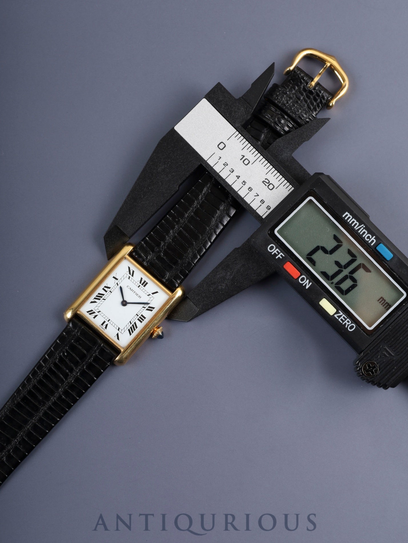 カルティエ タンクルイカルティエ LM 7808 手巻き Cal.ETA2512-1 / 78-1 750YG 純正尾錠(GP)ホワイトローマンPARIS文字盤 保証書 オーバーホール済み