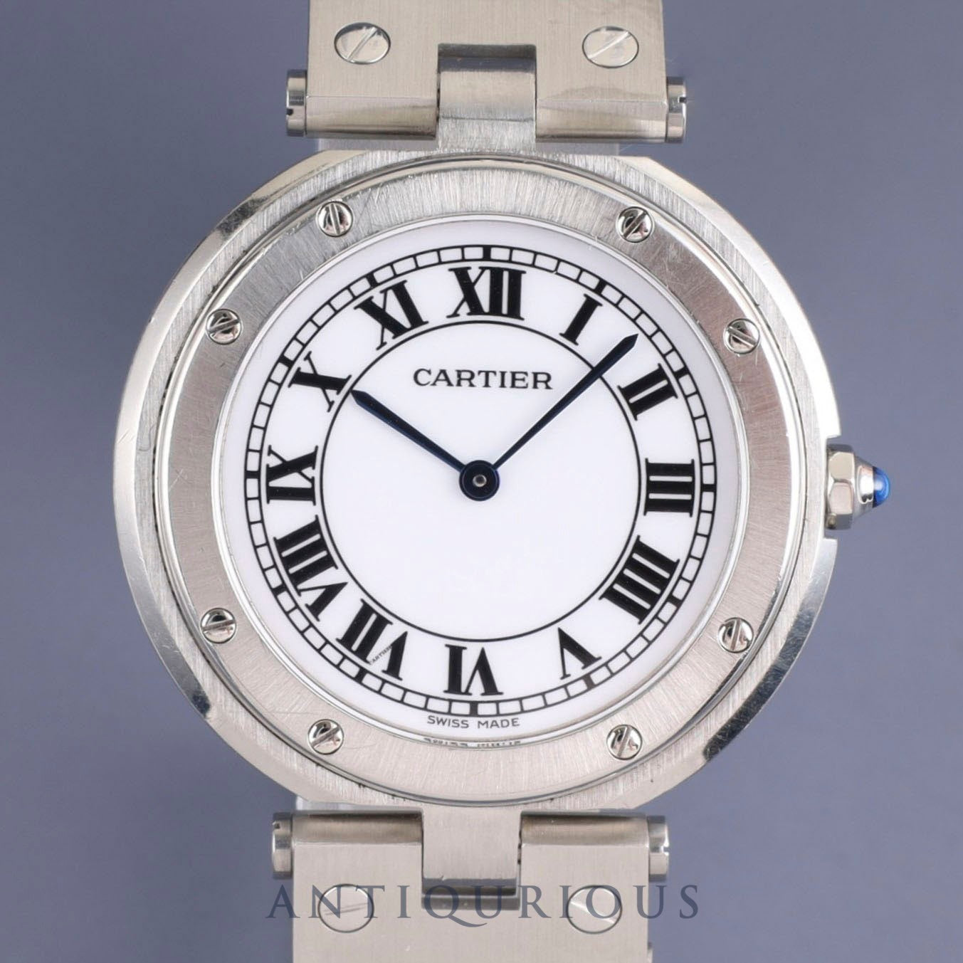 カルティエ サントス ヴァンドーム LM 83038188/8192 クォーツ SS SS ホワイトローマン文字盤 カルティエブティックにてコンプリートサービス(フルメンテナンス)済み