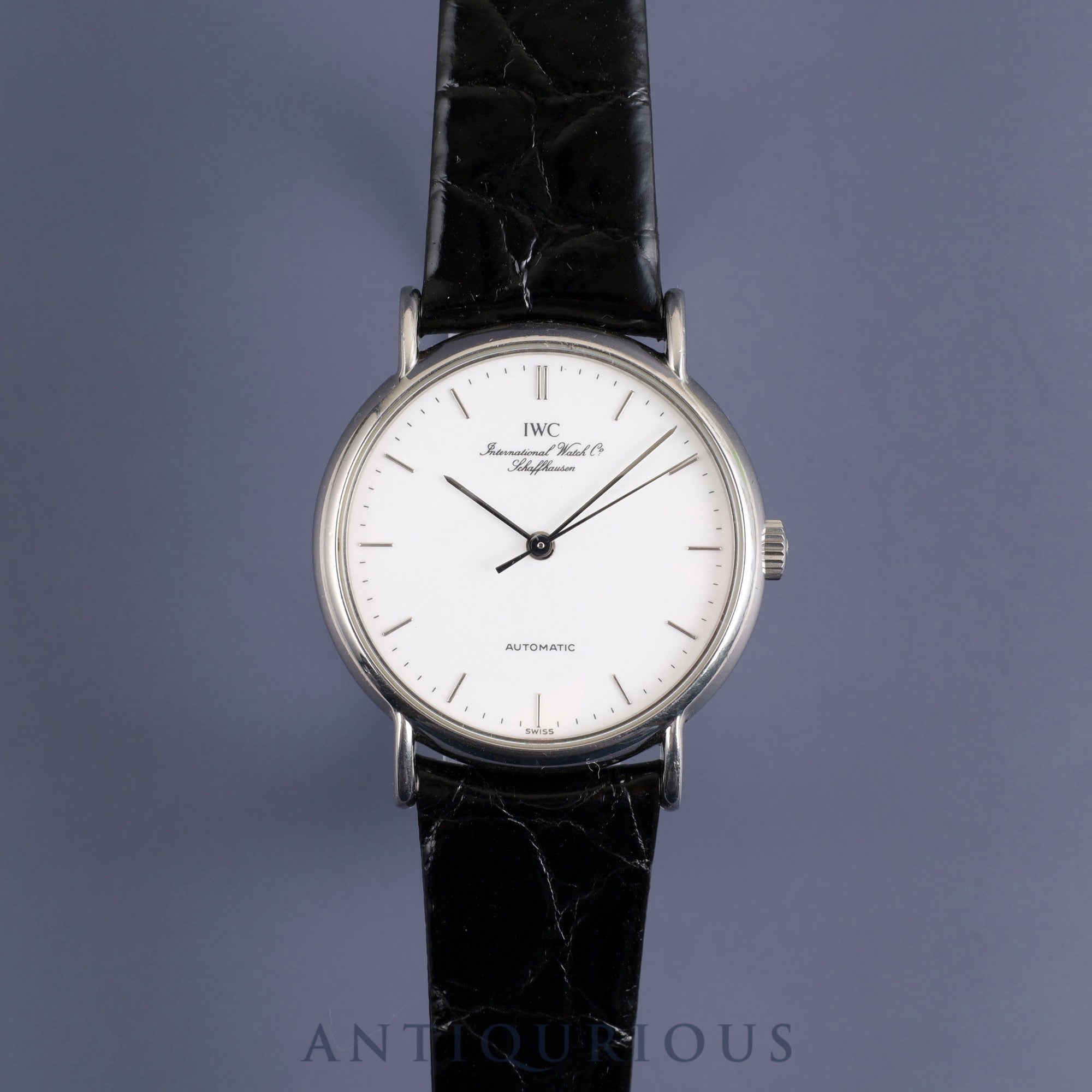 IWC ポートフィノ IW351403 自動巻き SS 革 社外尾錠(SS)ホワイト文字盤 オーバーホール済み アイダブリュシー