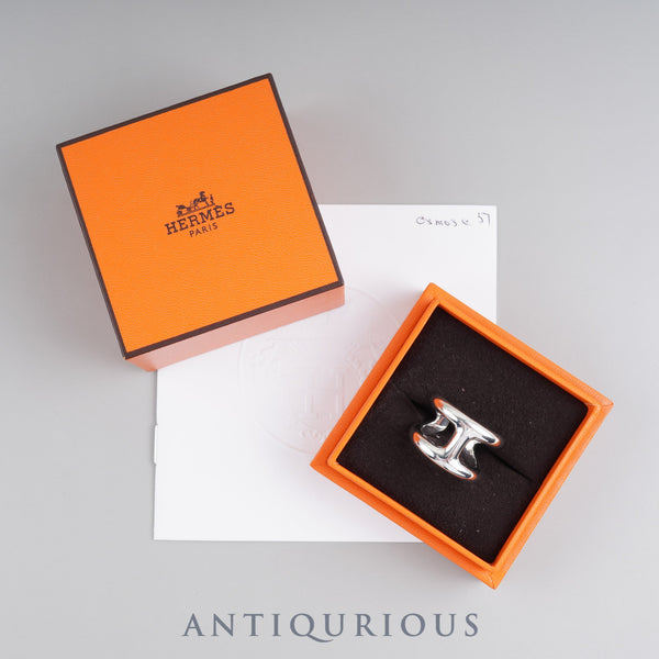 エルメス リング オスモズ GM スターリングシルバー #57 約17号 保証書(2025年)24年刻