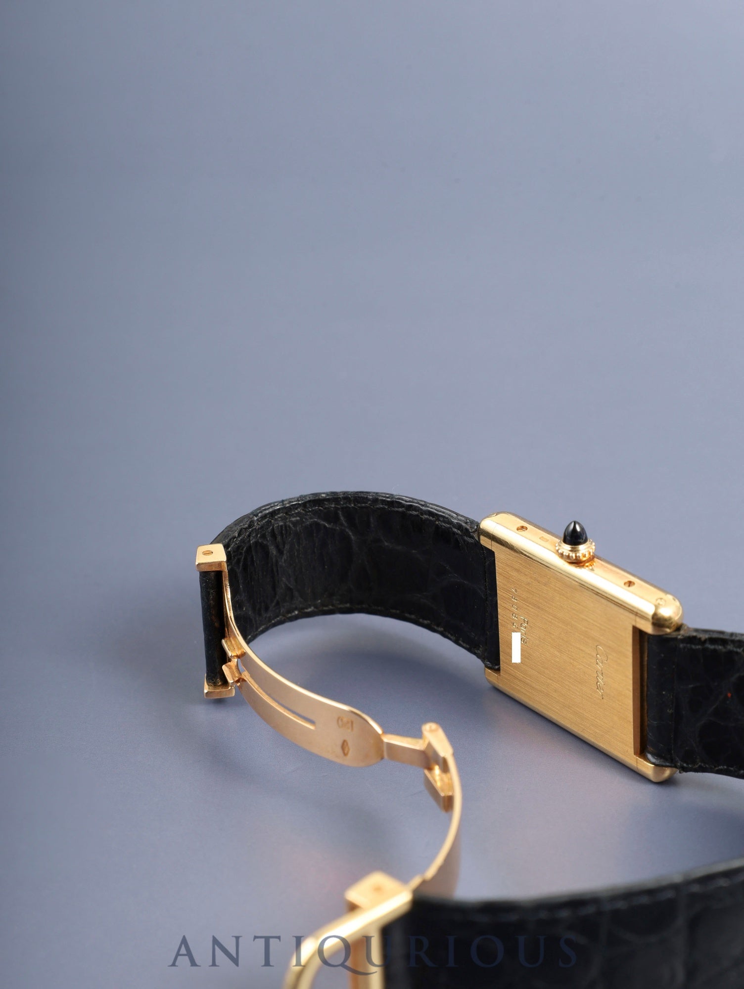 カルティエ タンクルイカルティエ LM 78086 手巻き Cal.2512-1 750YG 純正革ベルト 純正Dバックル(18K) ホワイトローマン文字盤(PARIS表記) オーバーホール済み