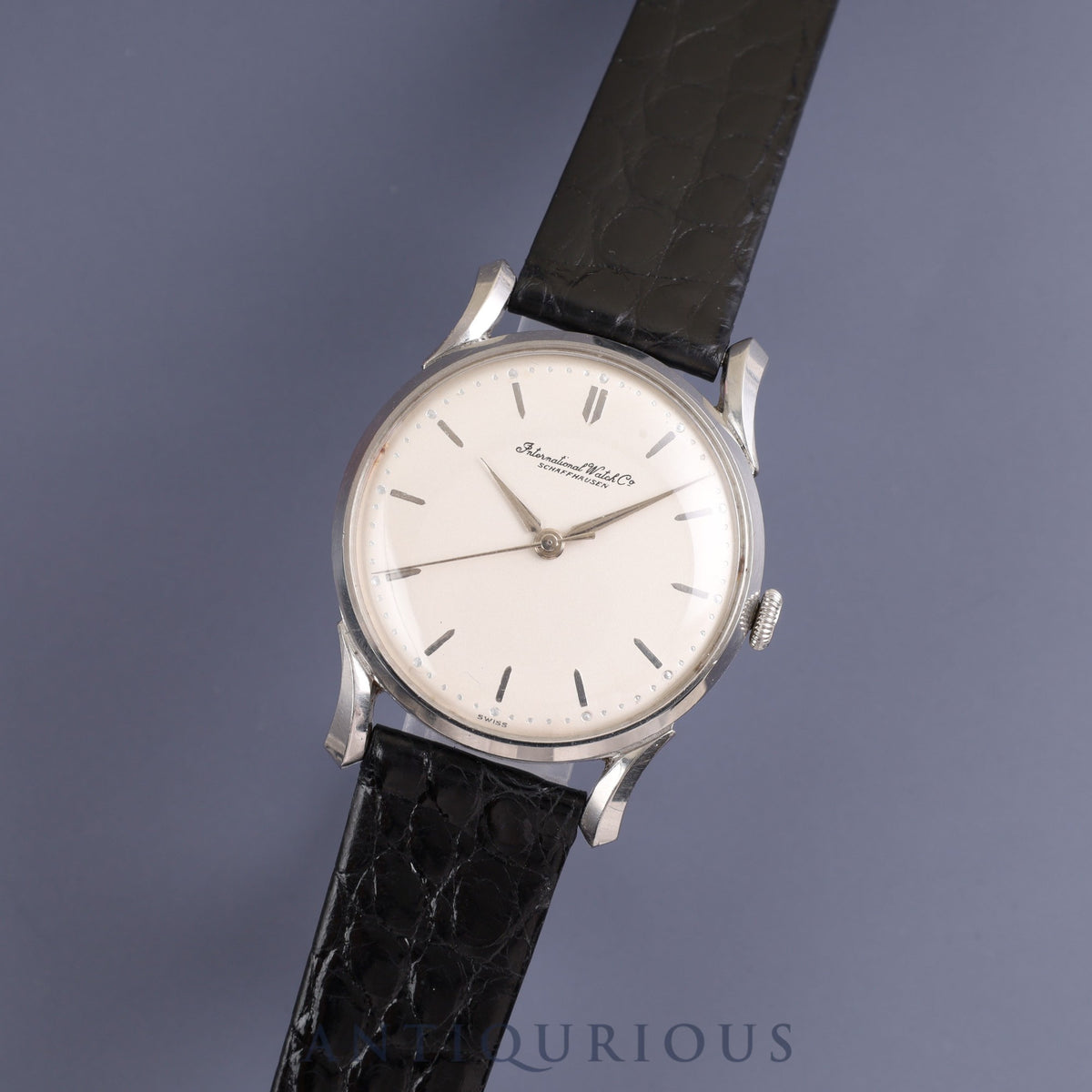 IWC オールドインター 手巻き Cal.89 SS 革 純正尾錠(SS)シルバー文字盤 2024/6/13 OH済み アイダブリュシー