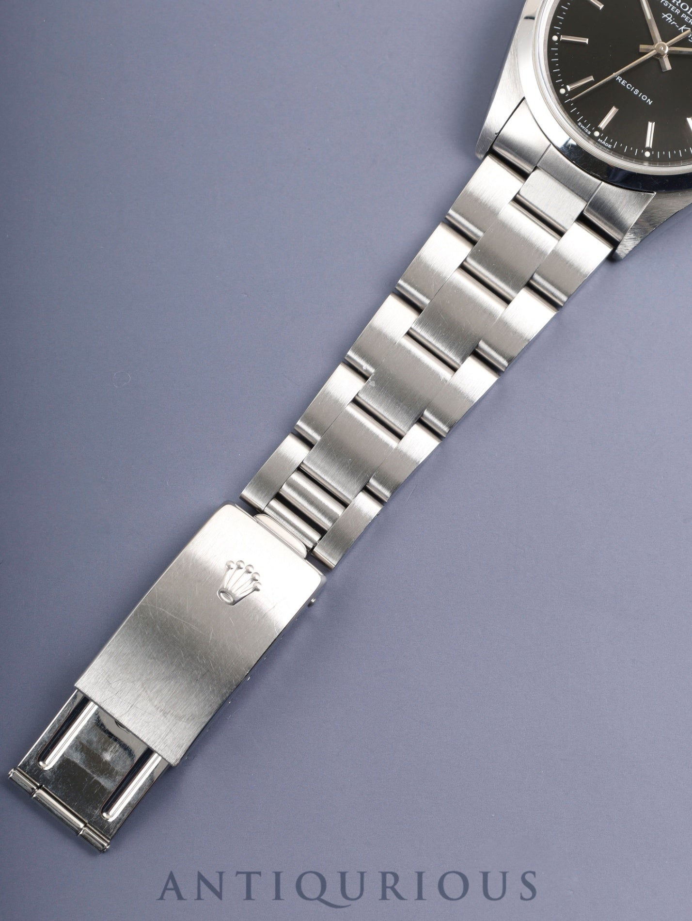 Rolex Air-King 14000 Automatic Cal. 3000 Stainless Steel Black Dial A Series (1998-1999) Box, Tag, Booklet, Overhauled