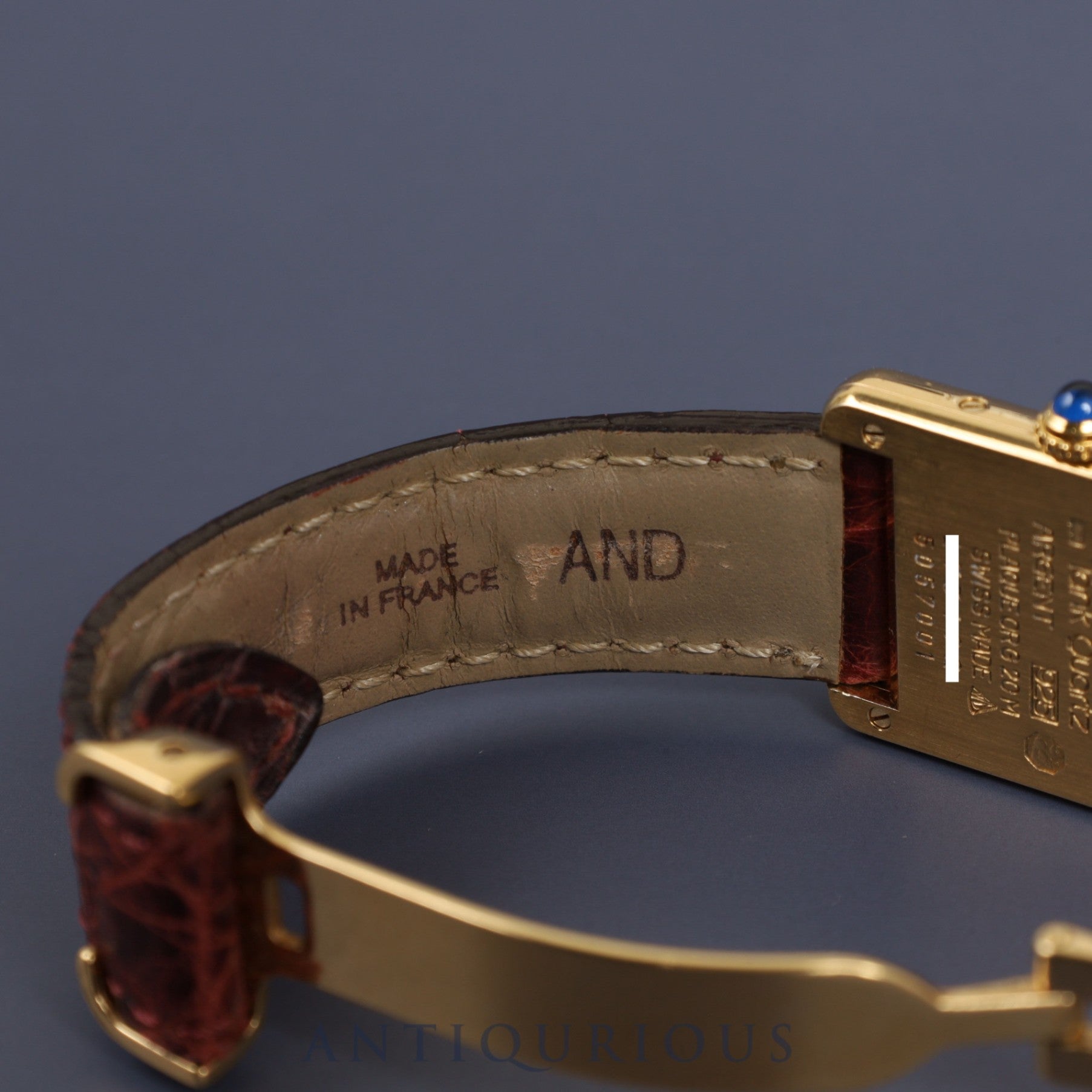 カルティエ マストタンク SM W1005554 / 5057001 クォーツ Cal.057 SV925 純正革ベルト 純正Dバックル オパラン文字盤 保証書(1998年)オーバーホール済み